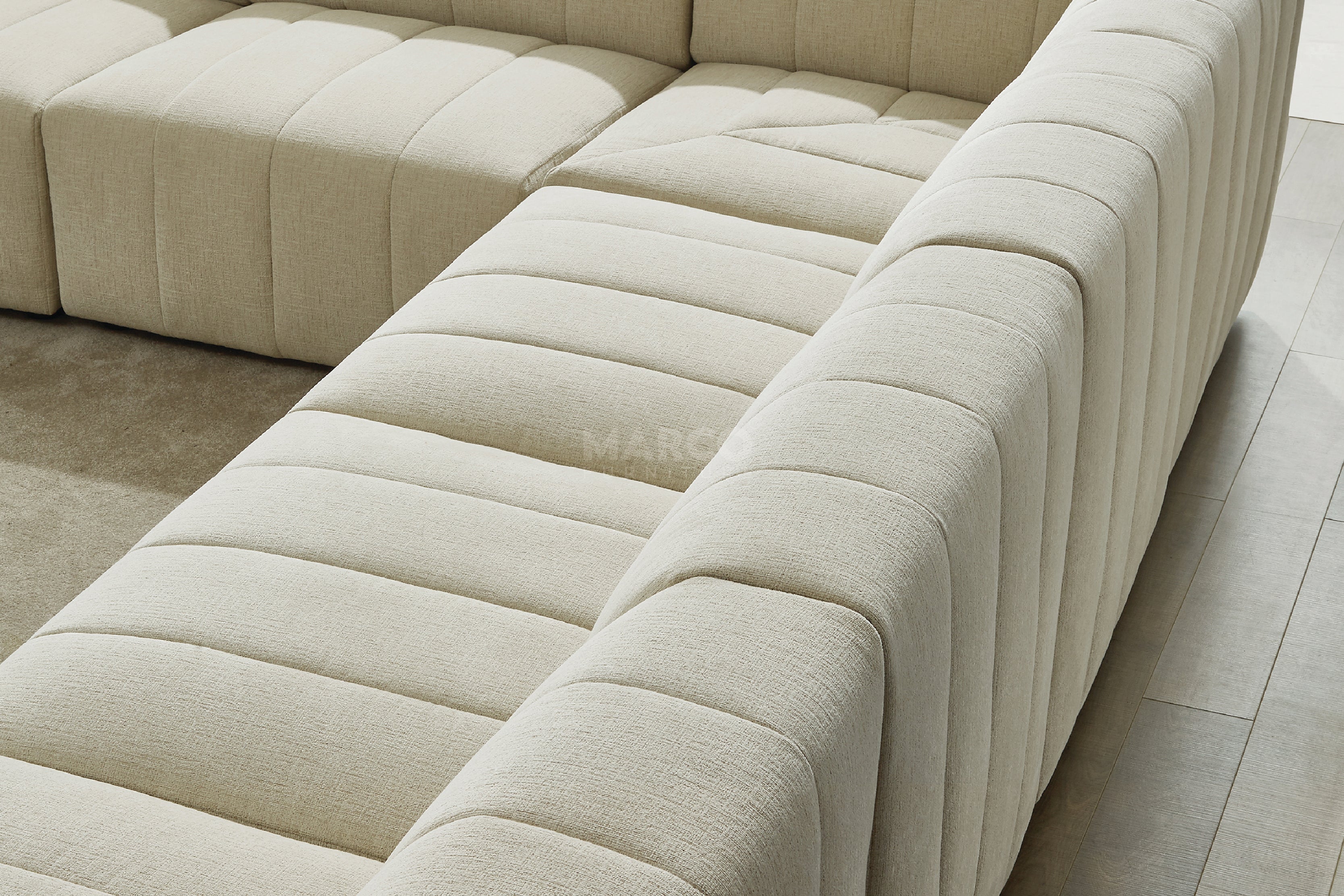 Amsterdam Modular Corner Lounge - Contemporary Fabric Sectional Sofa - Image 13