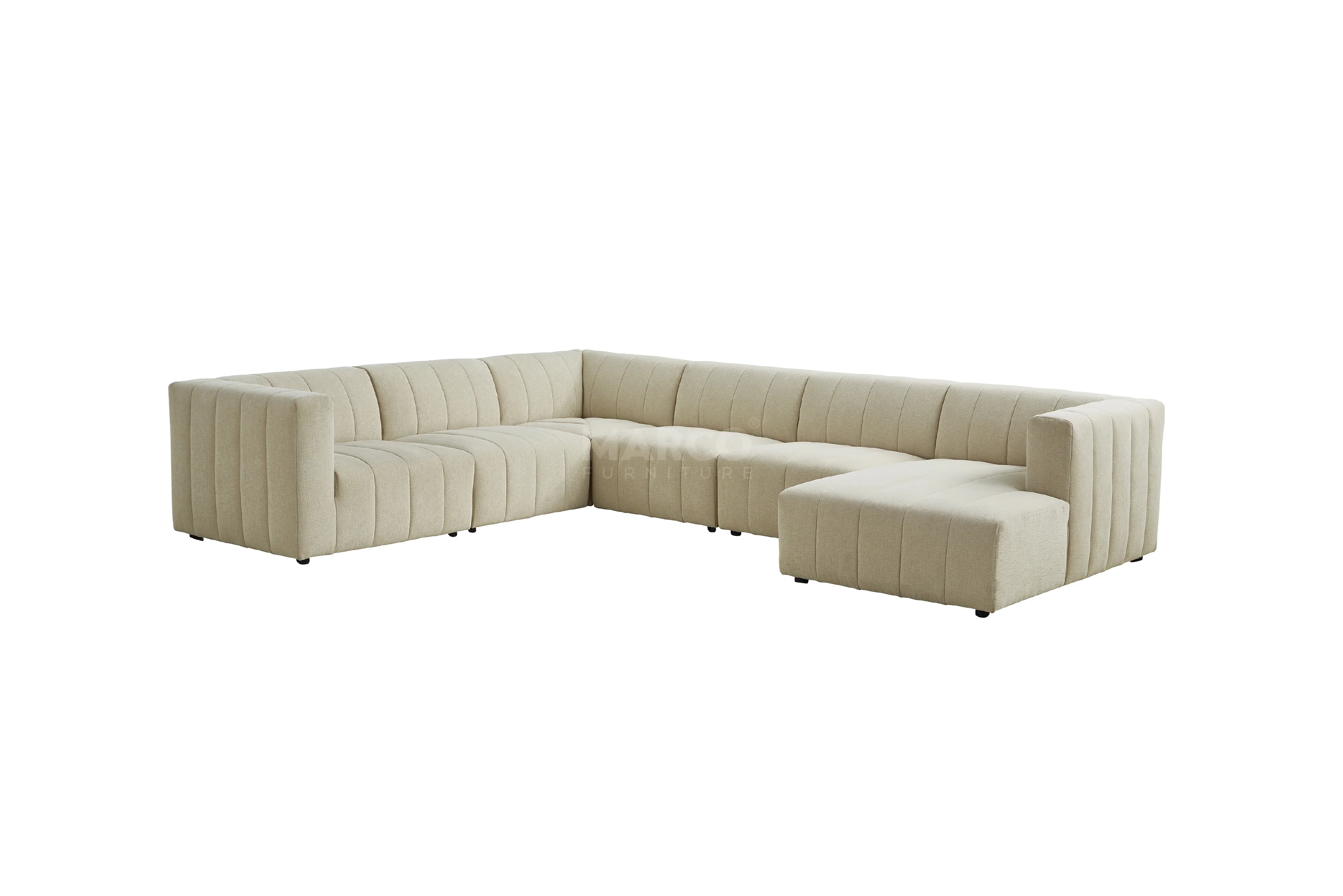 Amsterdam Modular Corner Lounge - Contemporary Fabric Sectional Sofa - Image 20