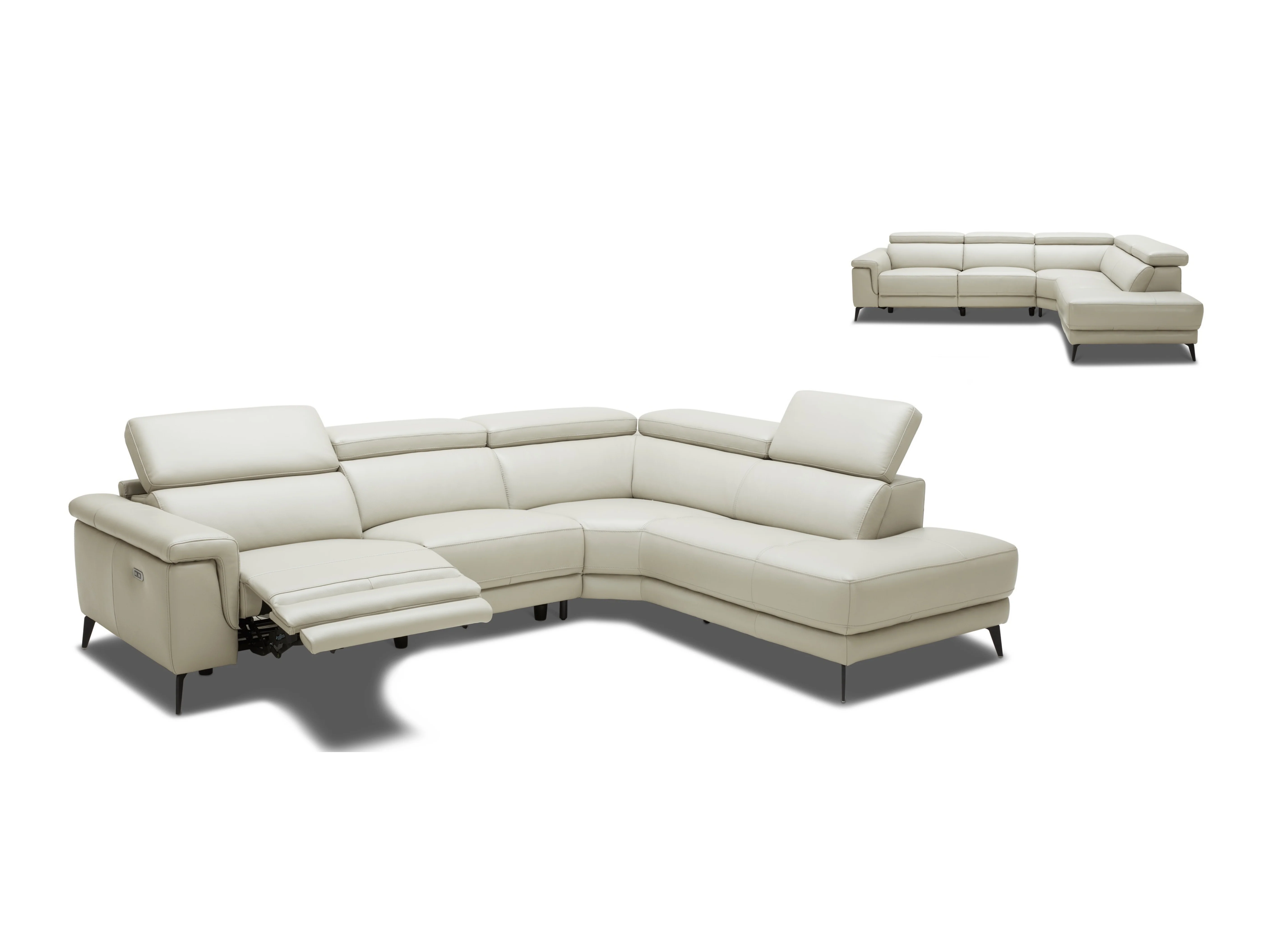Andora Modular Chaise Leather Lounge – Modern Leather Sofa - Image 2
