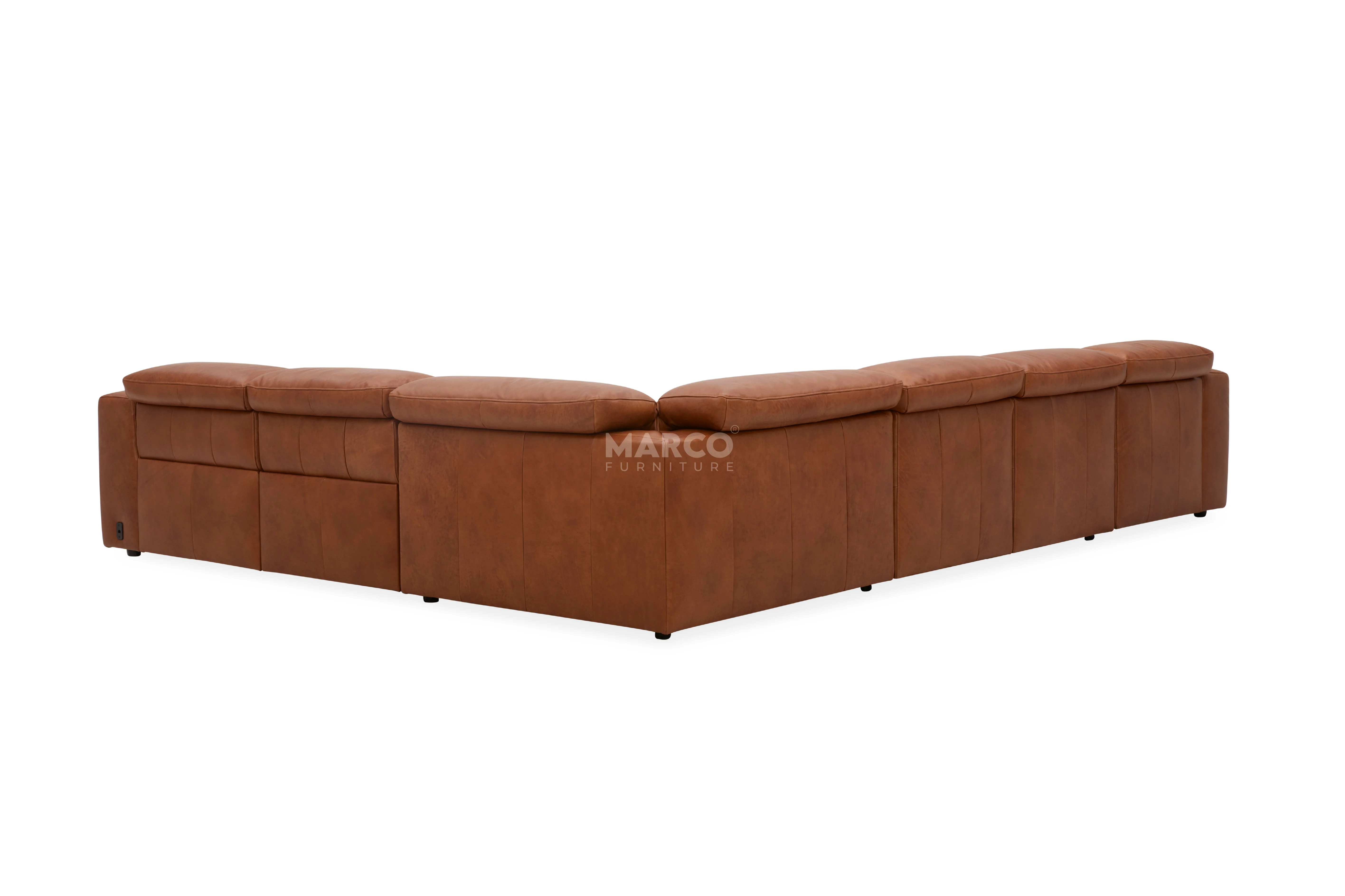 Arizona Leather Recliner Sofa with Chaise & Adjustable Headrests - Image 15