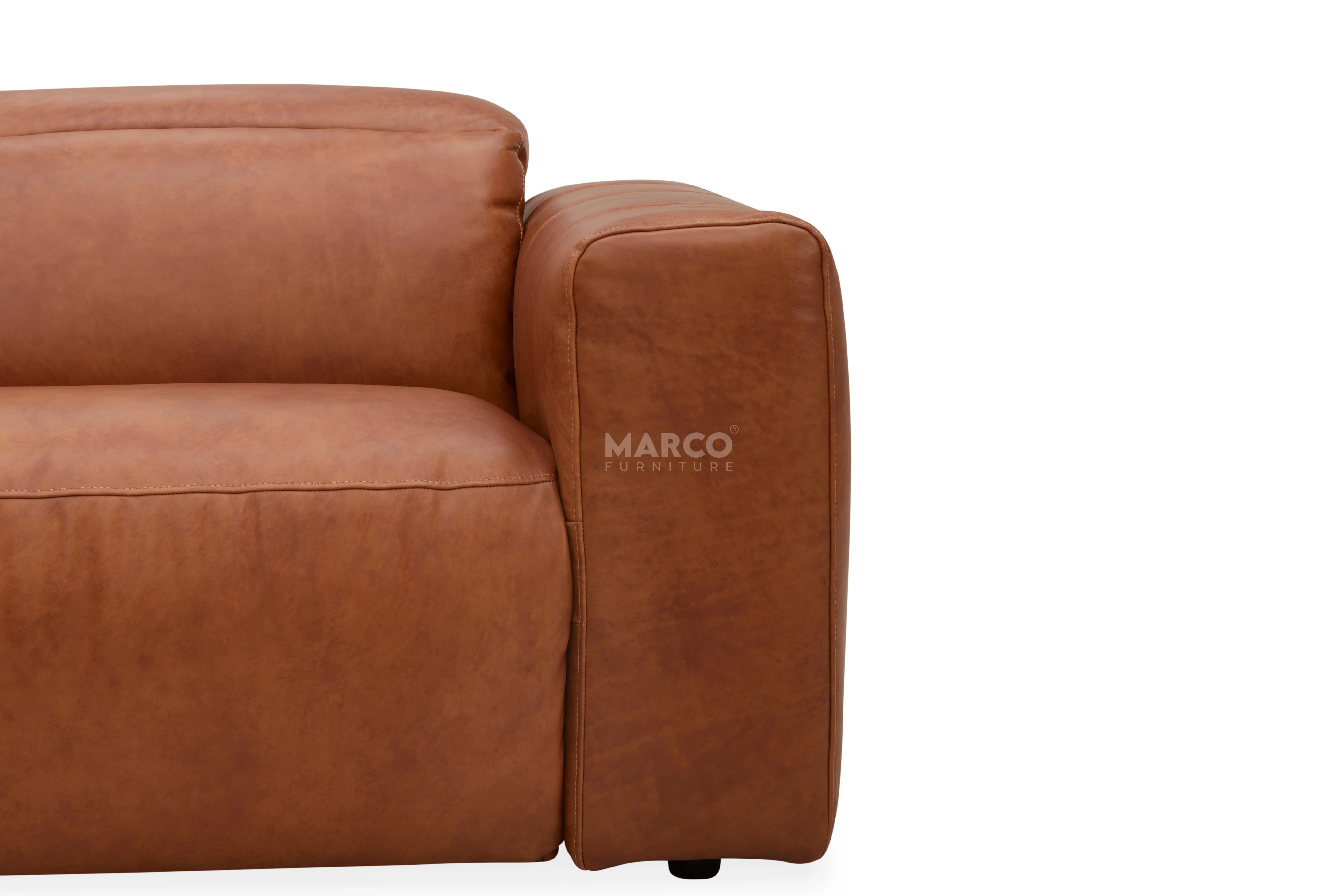 Arizona Leather Recliner Sofa with Chaise & Adjustable Headrests - Image 16