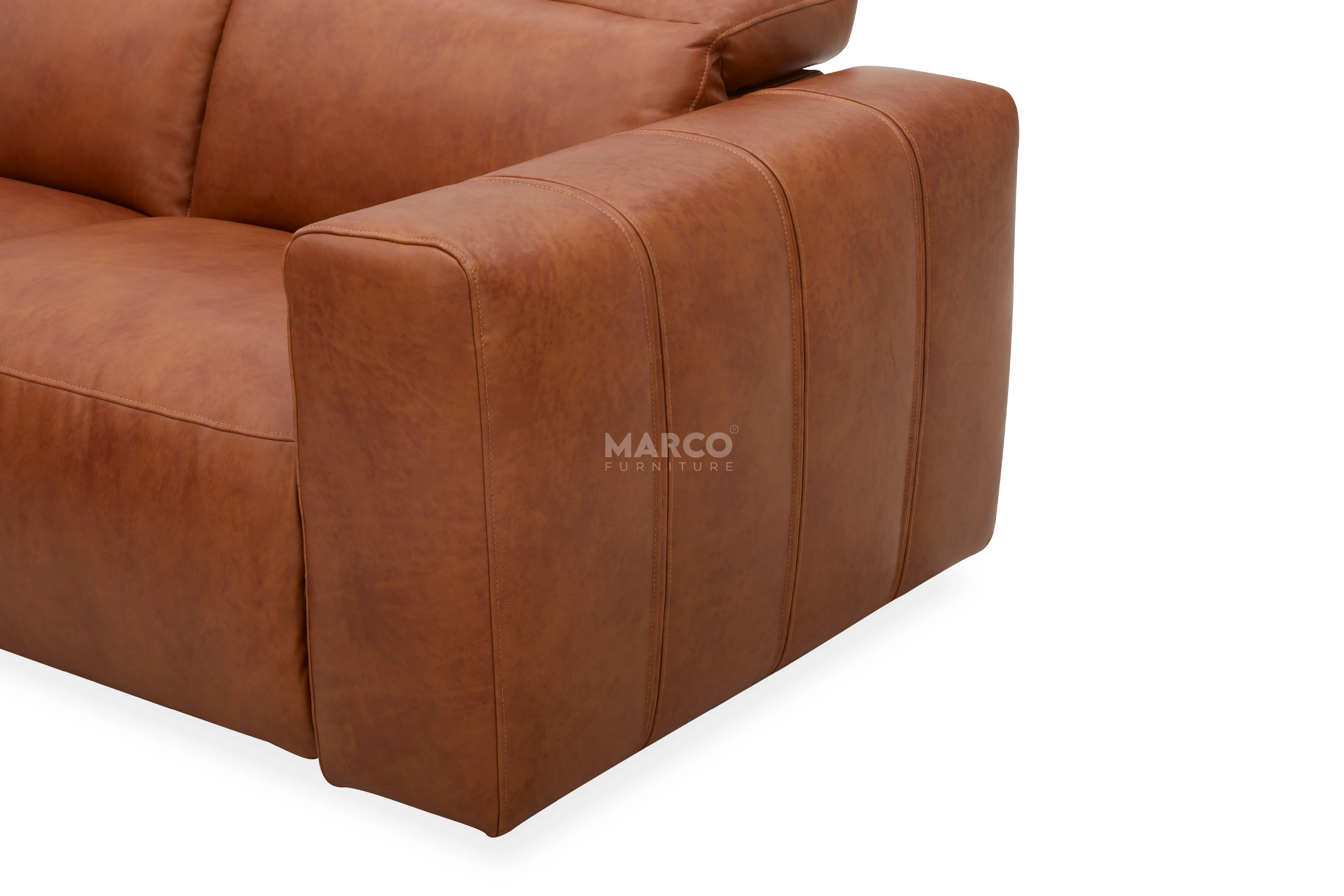Arizona Leather Recliner Sofa with Chaise & Adjustable Headrests - Image 17