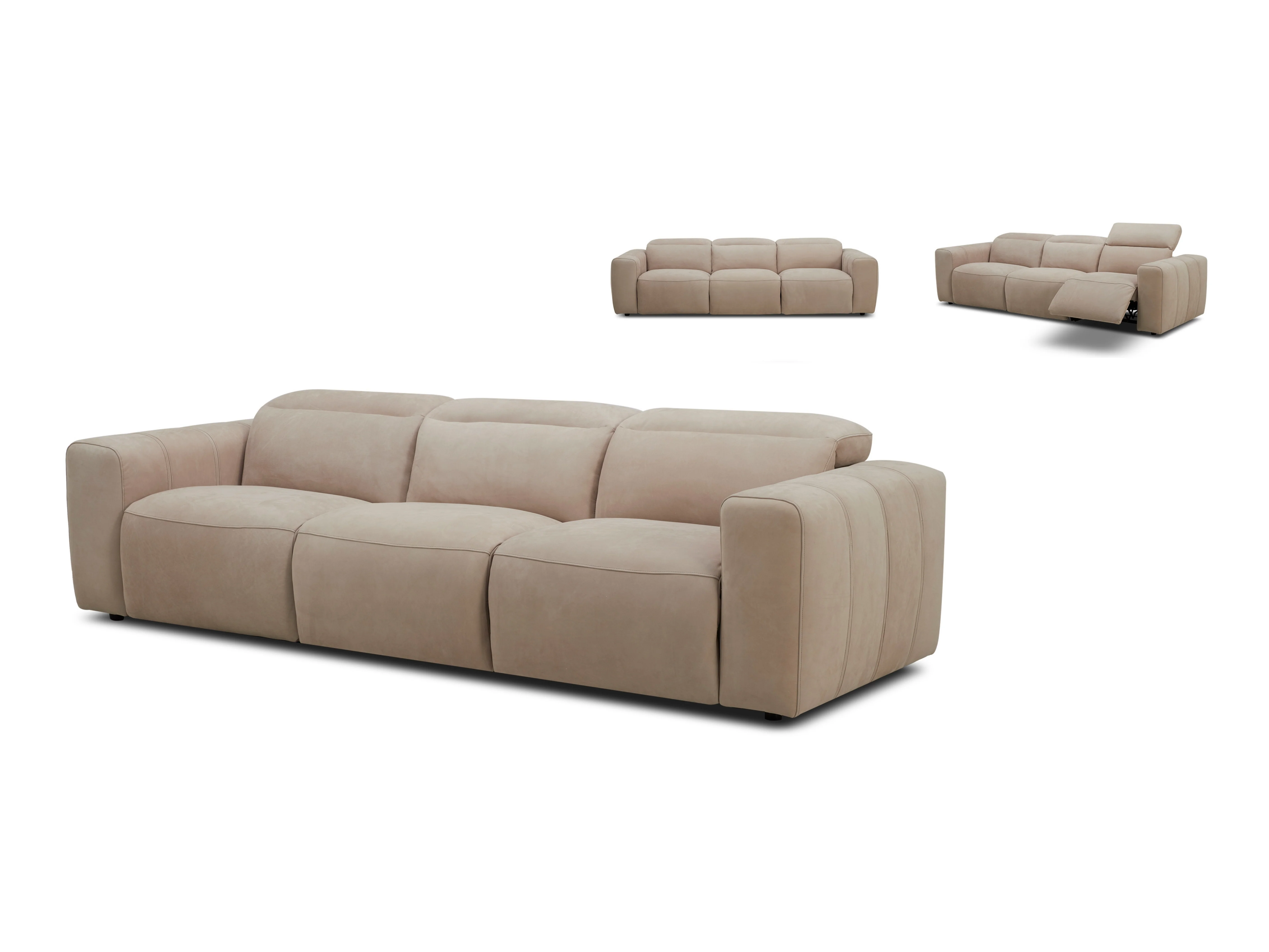 Arizona Leather Recliner Sofa with Chaise & Adjustable Headrests - Image 26