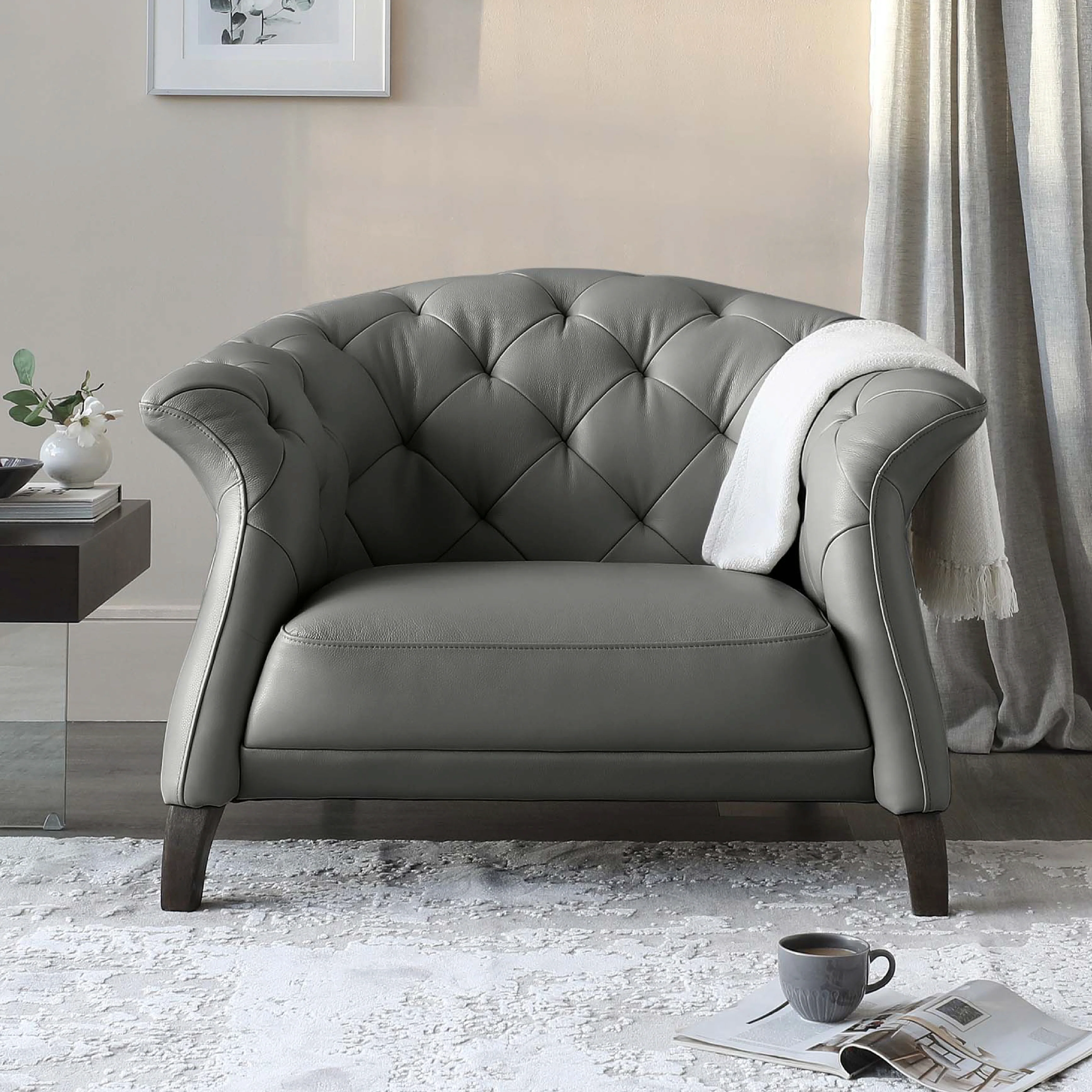 Brixton Chesterfield Leather Sofa – Tufted Design - Image 19