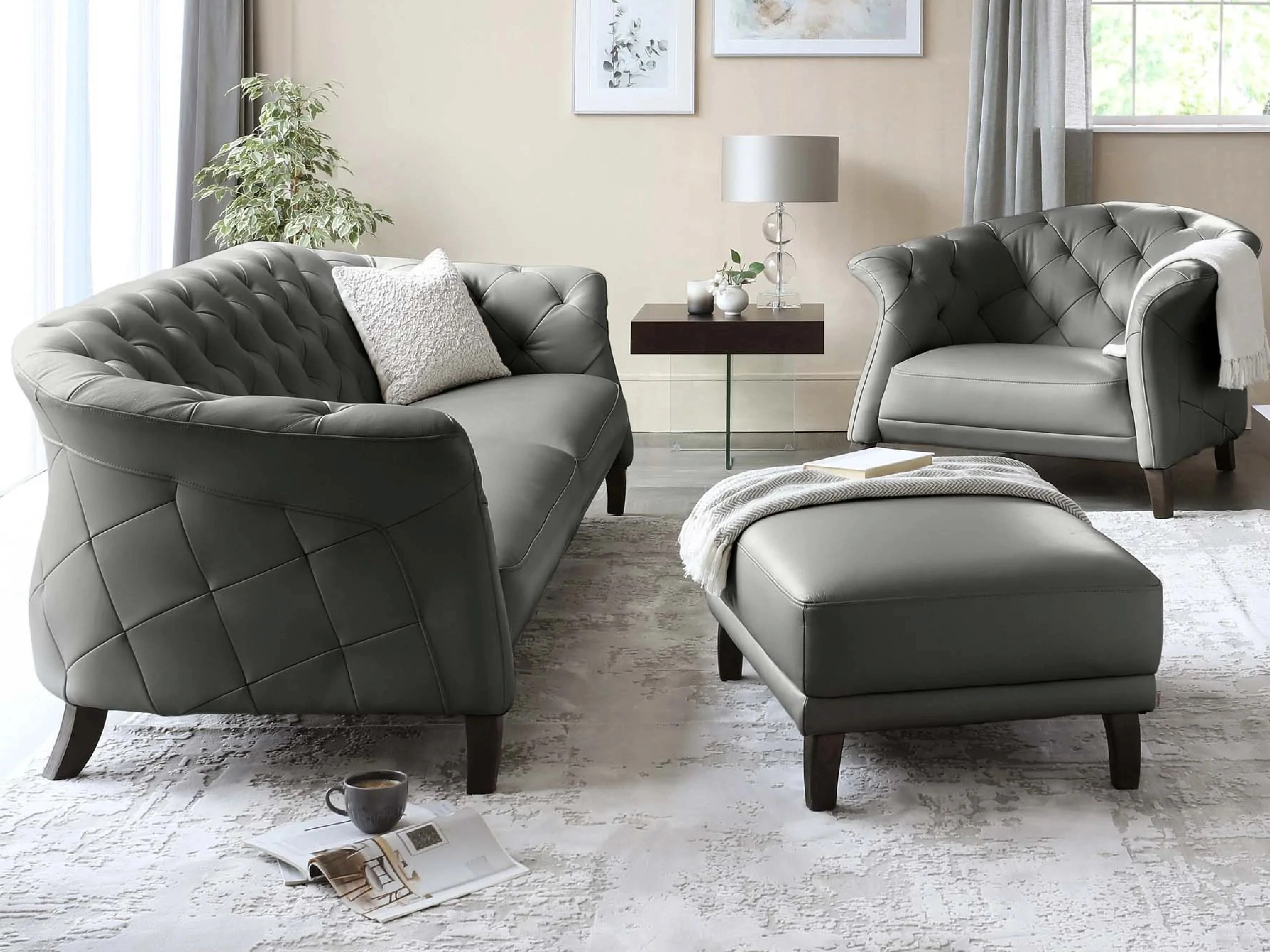 Brixton Chesterfield Leather Sofa – Tufted Design - Image 8