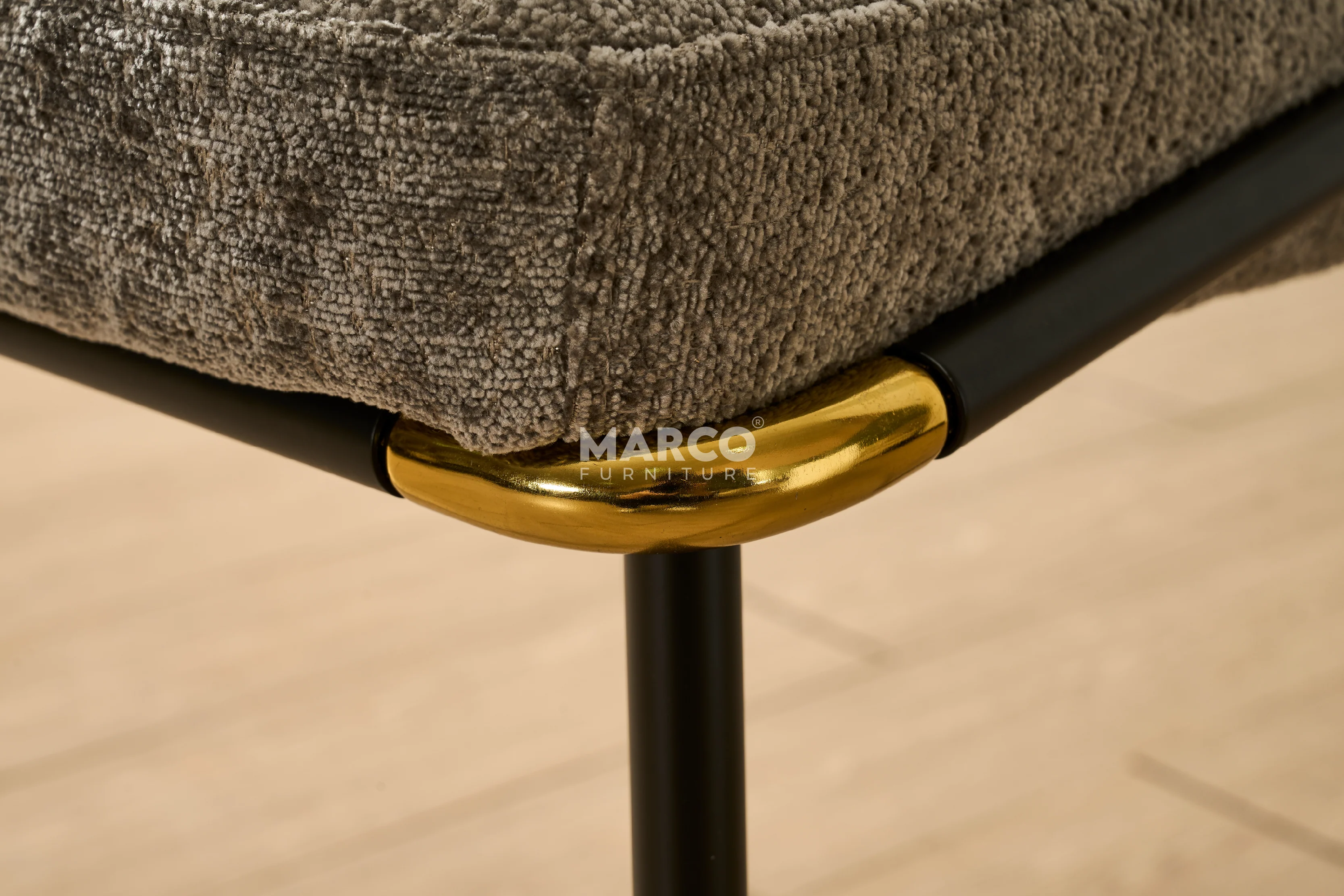 Cooper Boucle Dining Chair β Plush Upholstery with Gold Details - Image 12