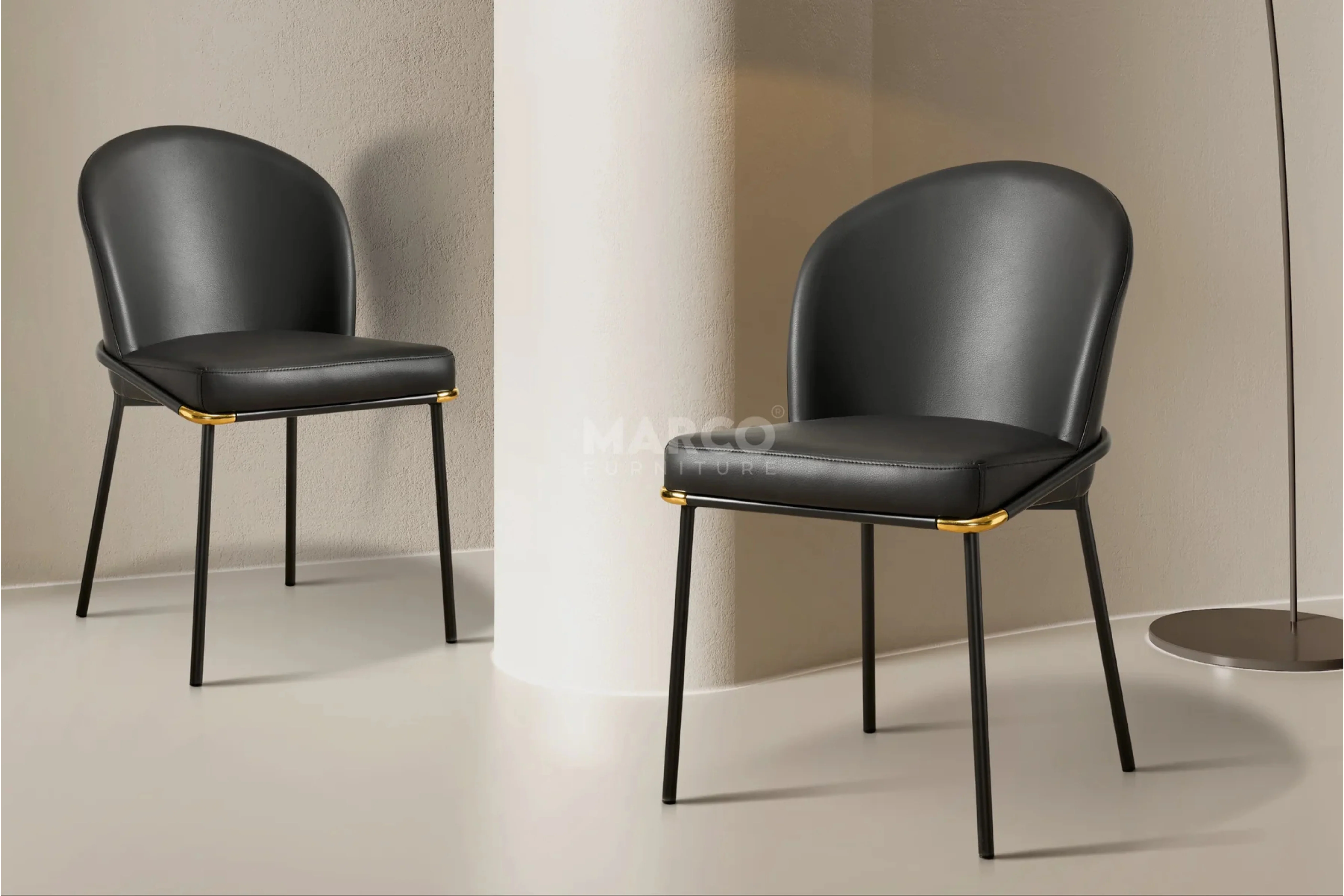 Cooper Boucle Dining Chair β Plush Upholstery with Gold Details - Image 3