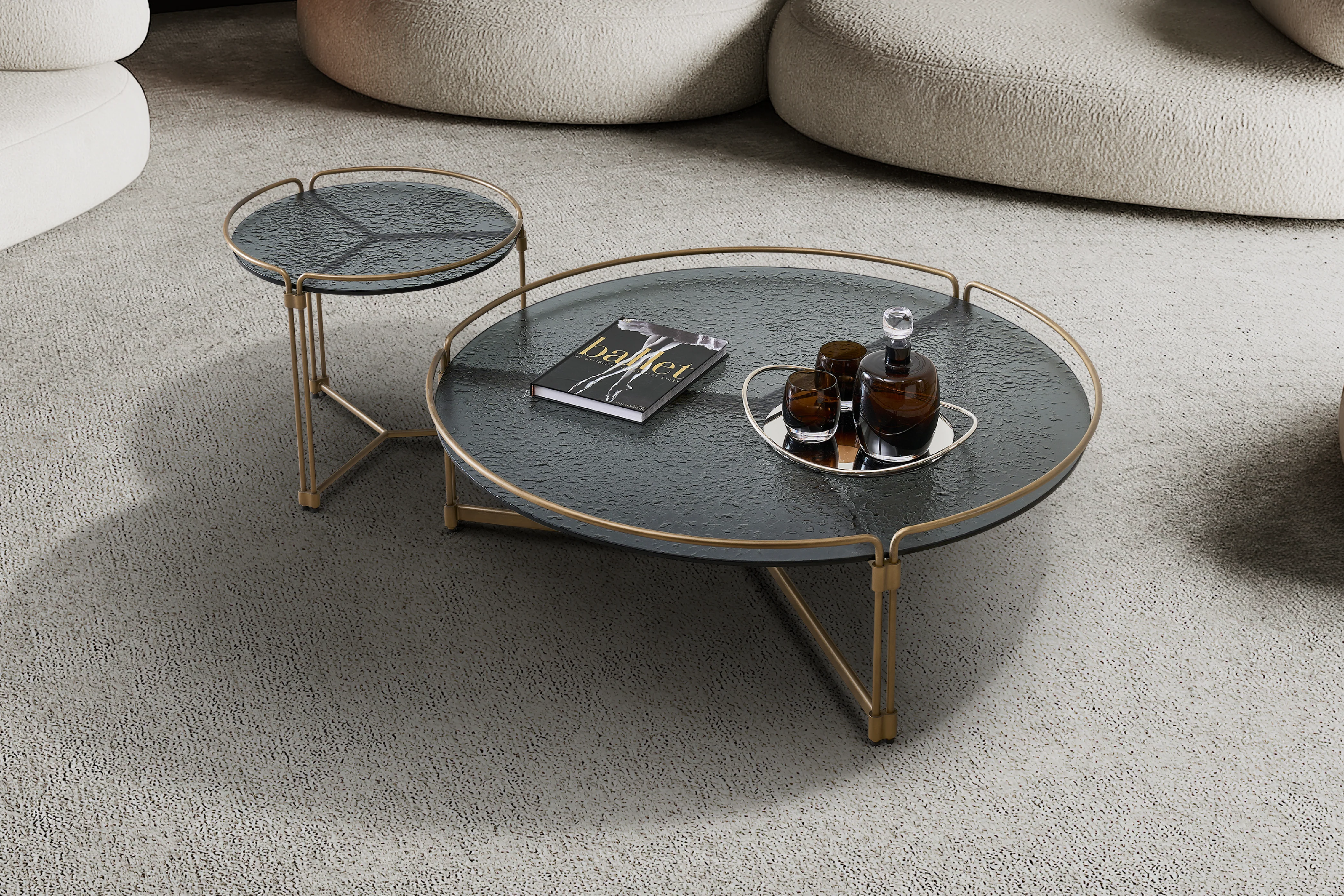 Copenhagen Ripple Glass Top Coffee Table - Image 2