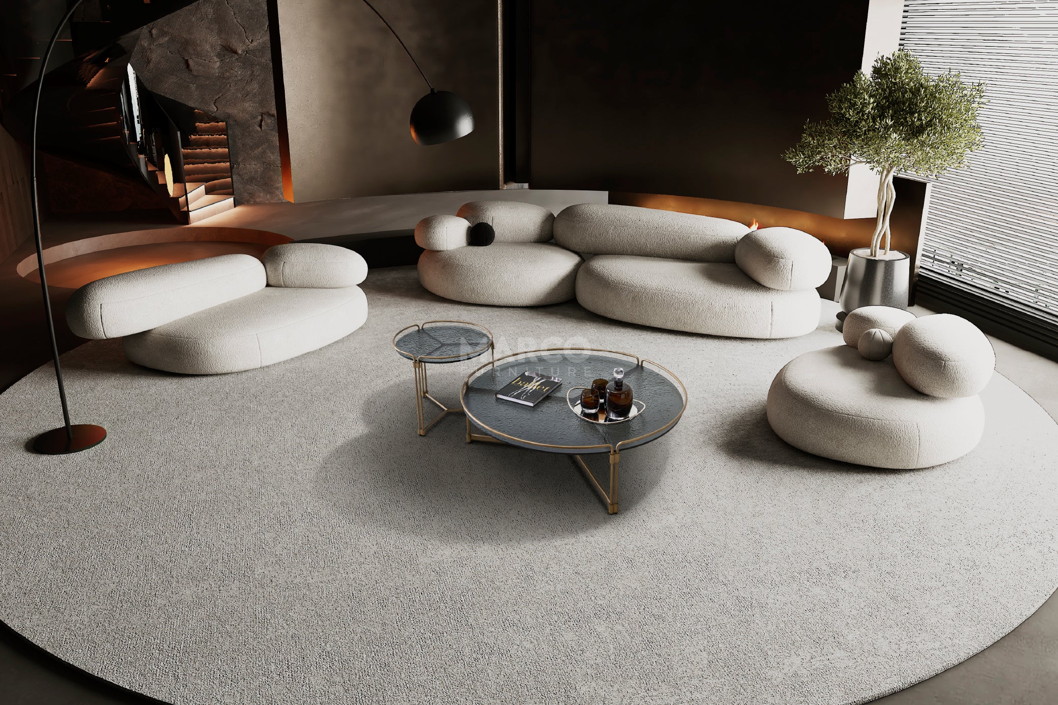 Copenhagen Ripple Glass Top Coffee Table - Image 3