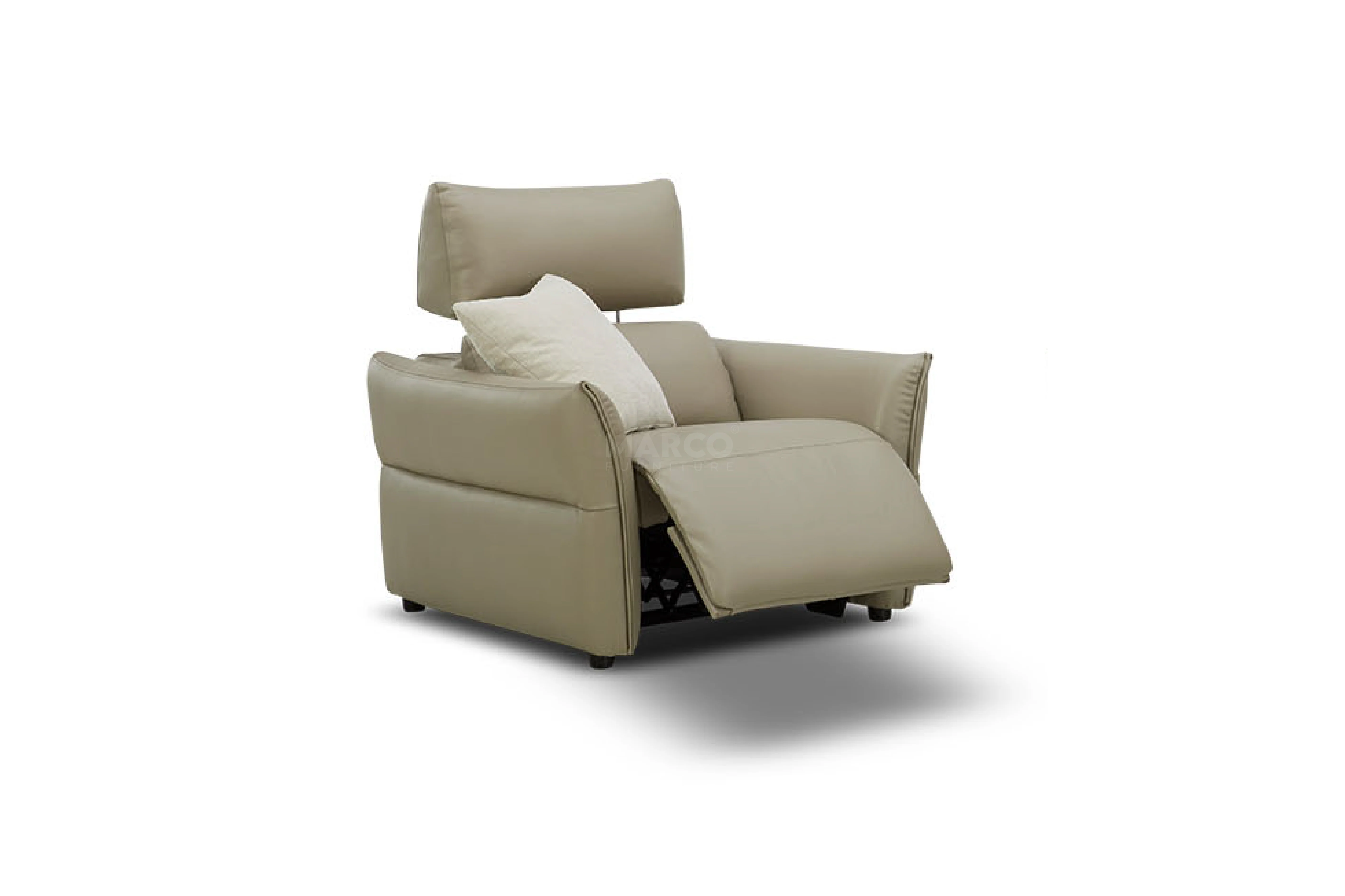 Cyprus Leather Recliner Sofa with Adjustable Headrests - Image 7