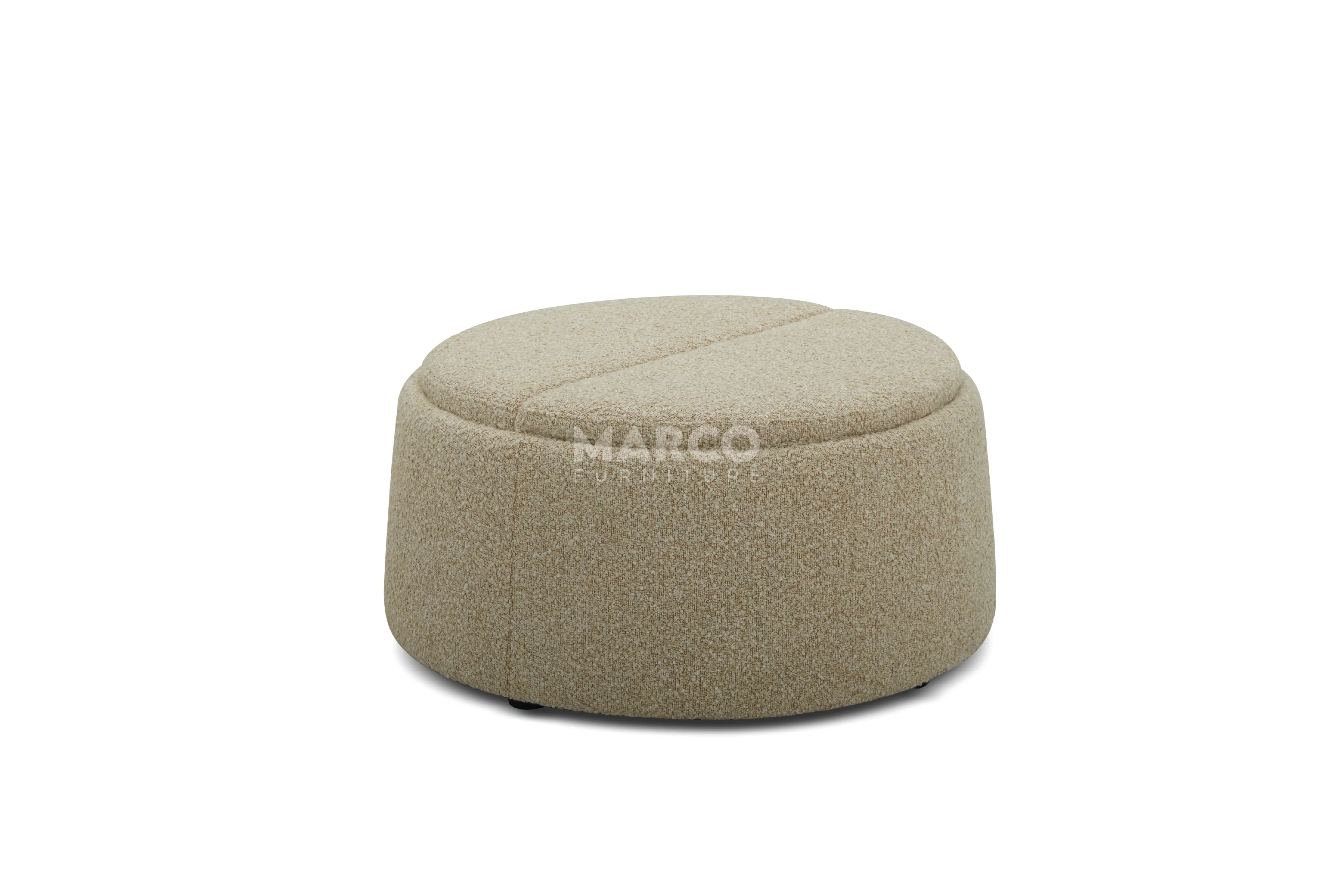 Dove Corner Fabric Lounge with Ottoman – Modern Sectional Sofa - Image 12