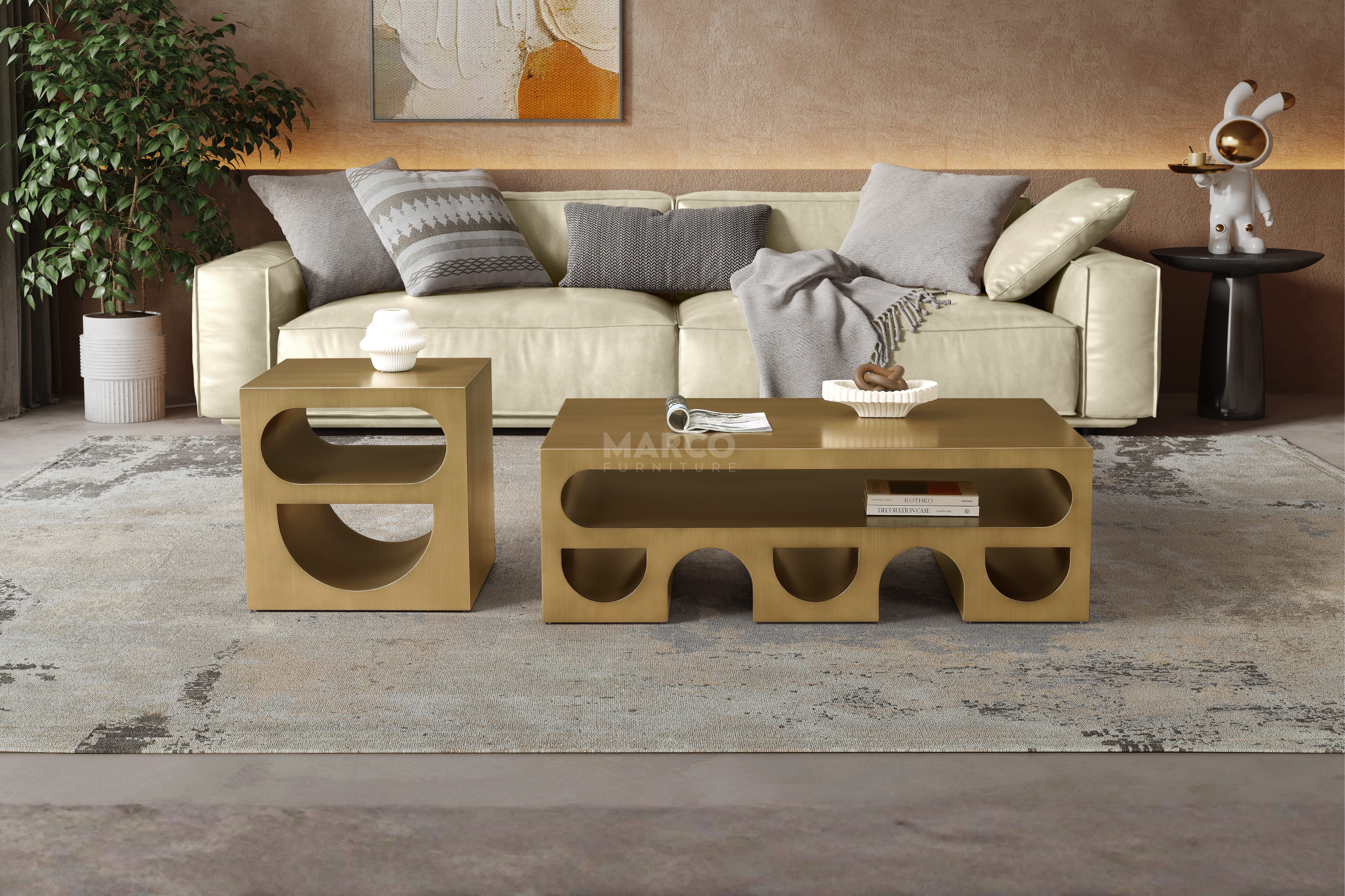 Dublin Metal Coffee Table Set - Image 2