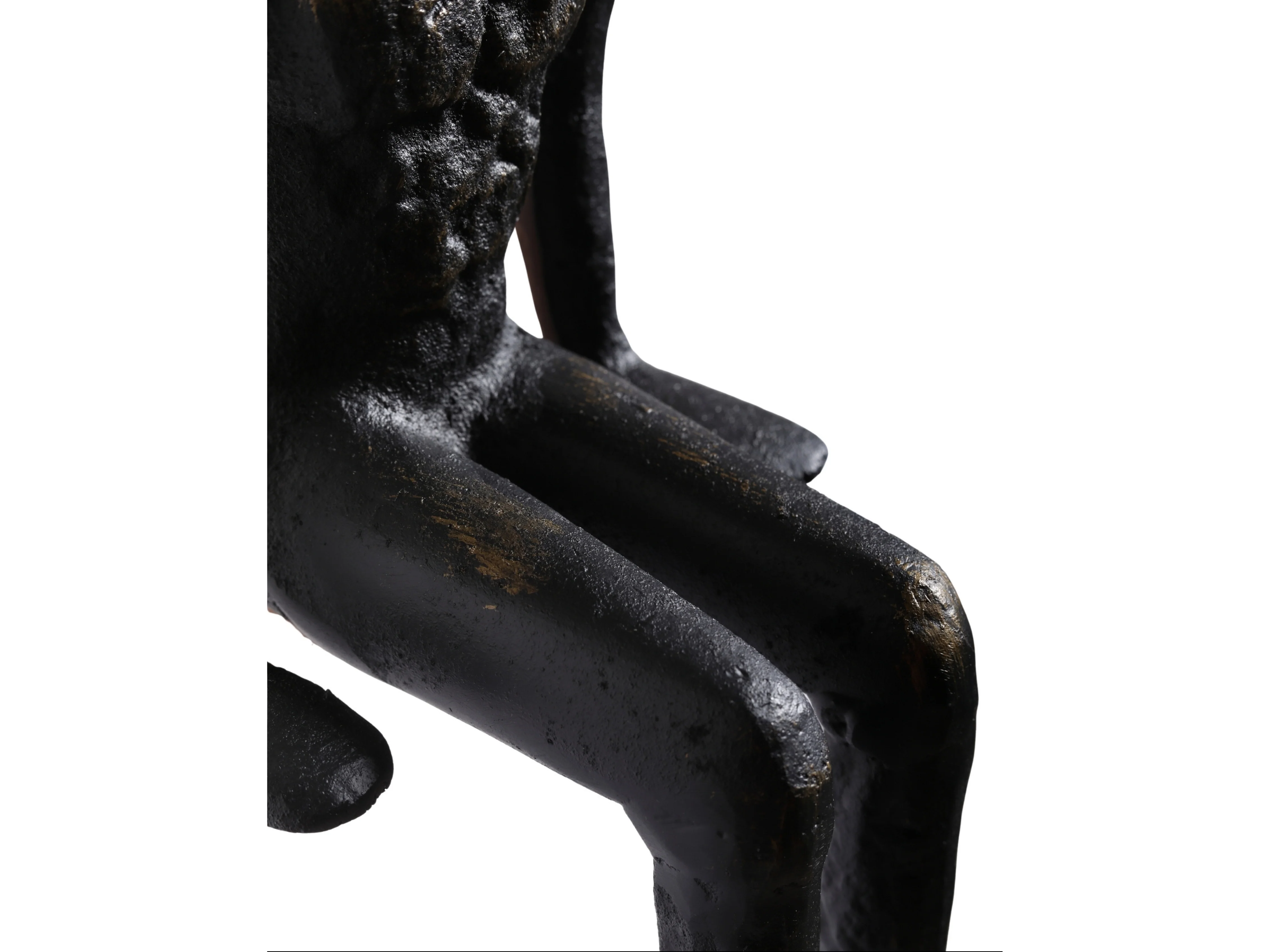 Edge Sitting Long-Legged Black Figure Sculpture - Image 7