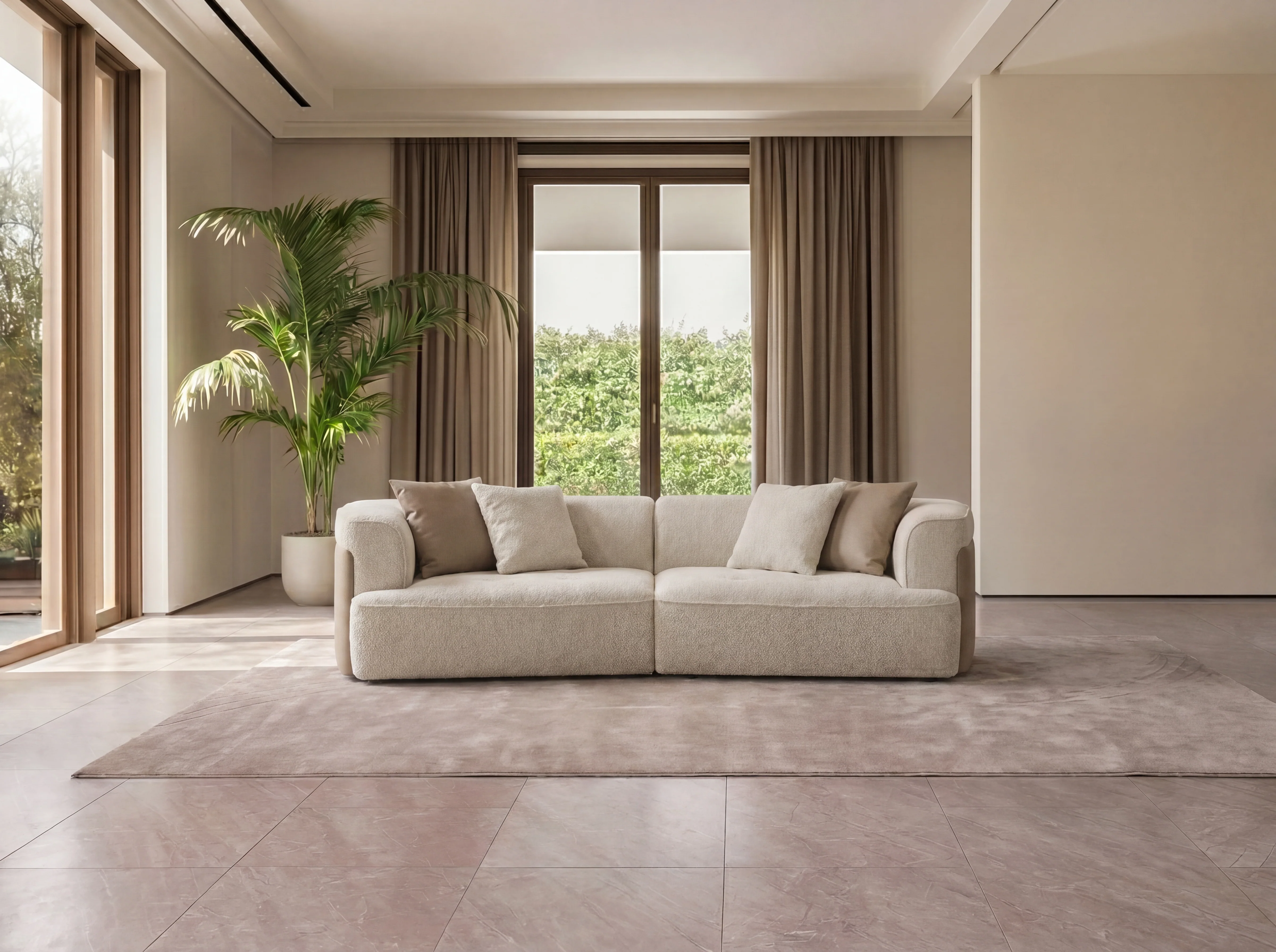 Emporium Modular Corner Lounge – Woven Fabric Chaise Lounge - Image 6