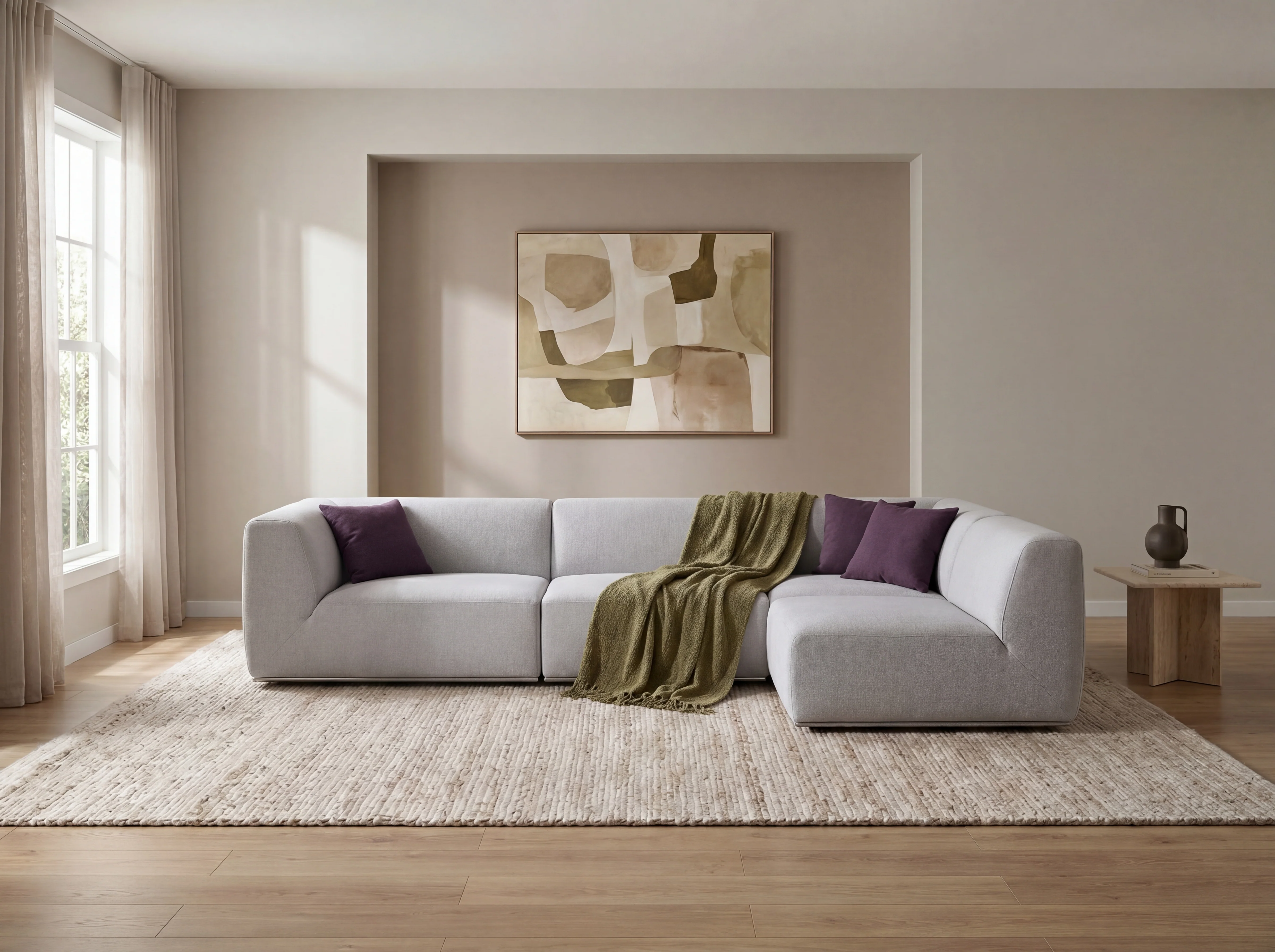 Florence Modular Lounge Sofa ā Low Profile Sectional with Ottoman - Image 3