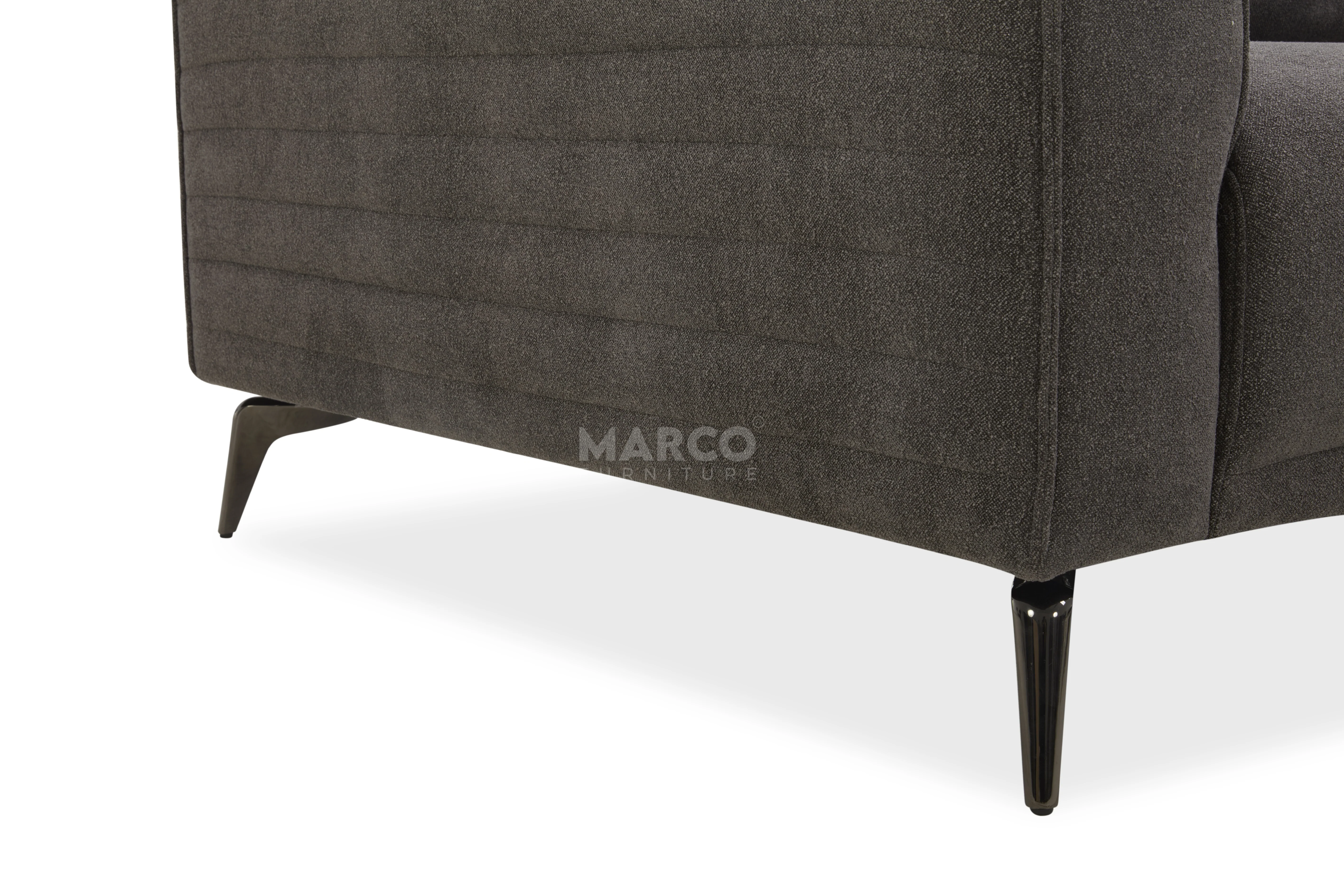 Glamour Upholstered Fabric Sectional Lounge ā Modern L-Shape Sofa with Headrests - Image 17
