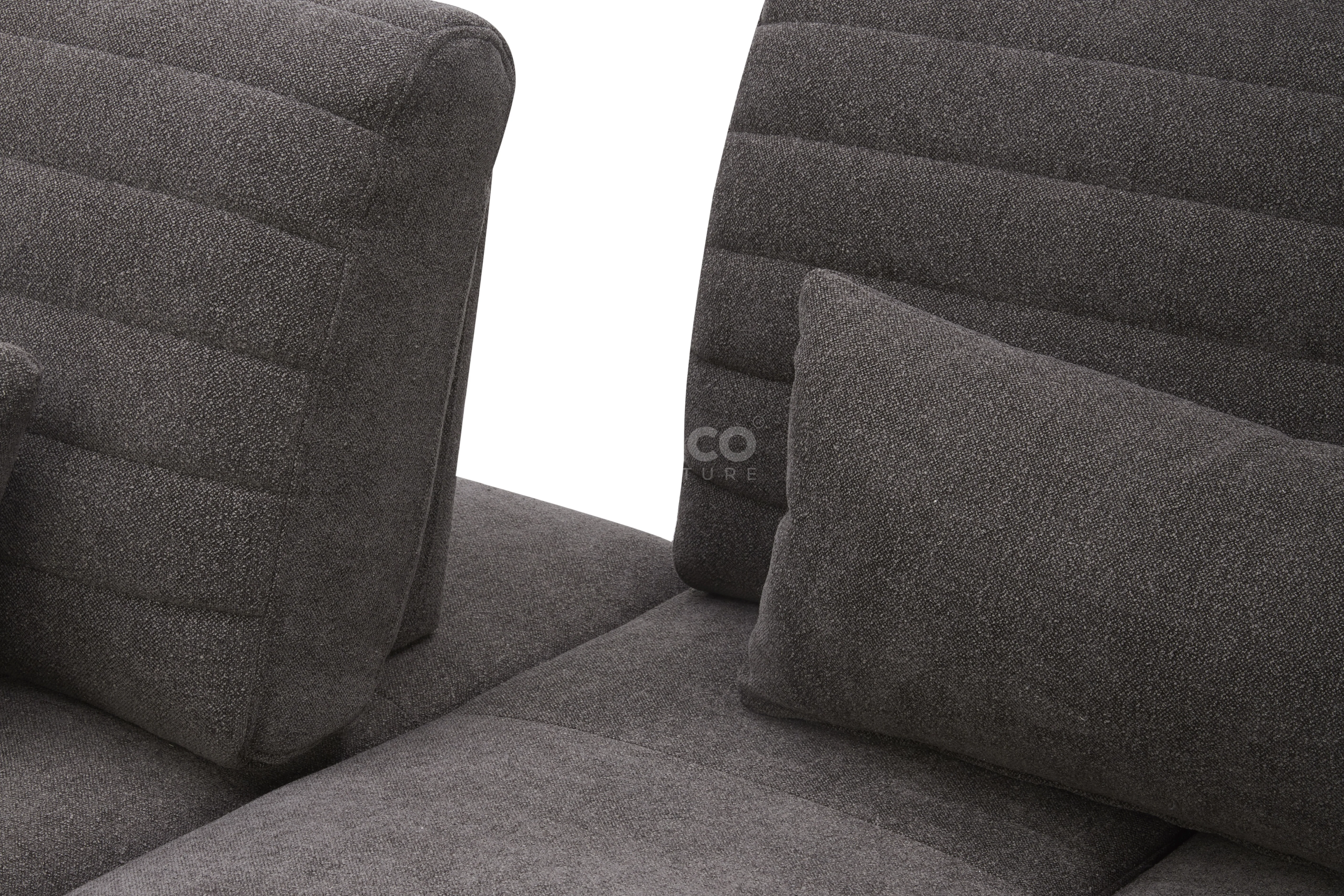 Glamour Upholstered Fabric Sectional Lounge ā Modern L-Shape Sofa with Headrests - Image 23