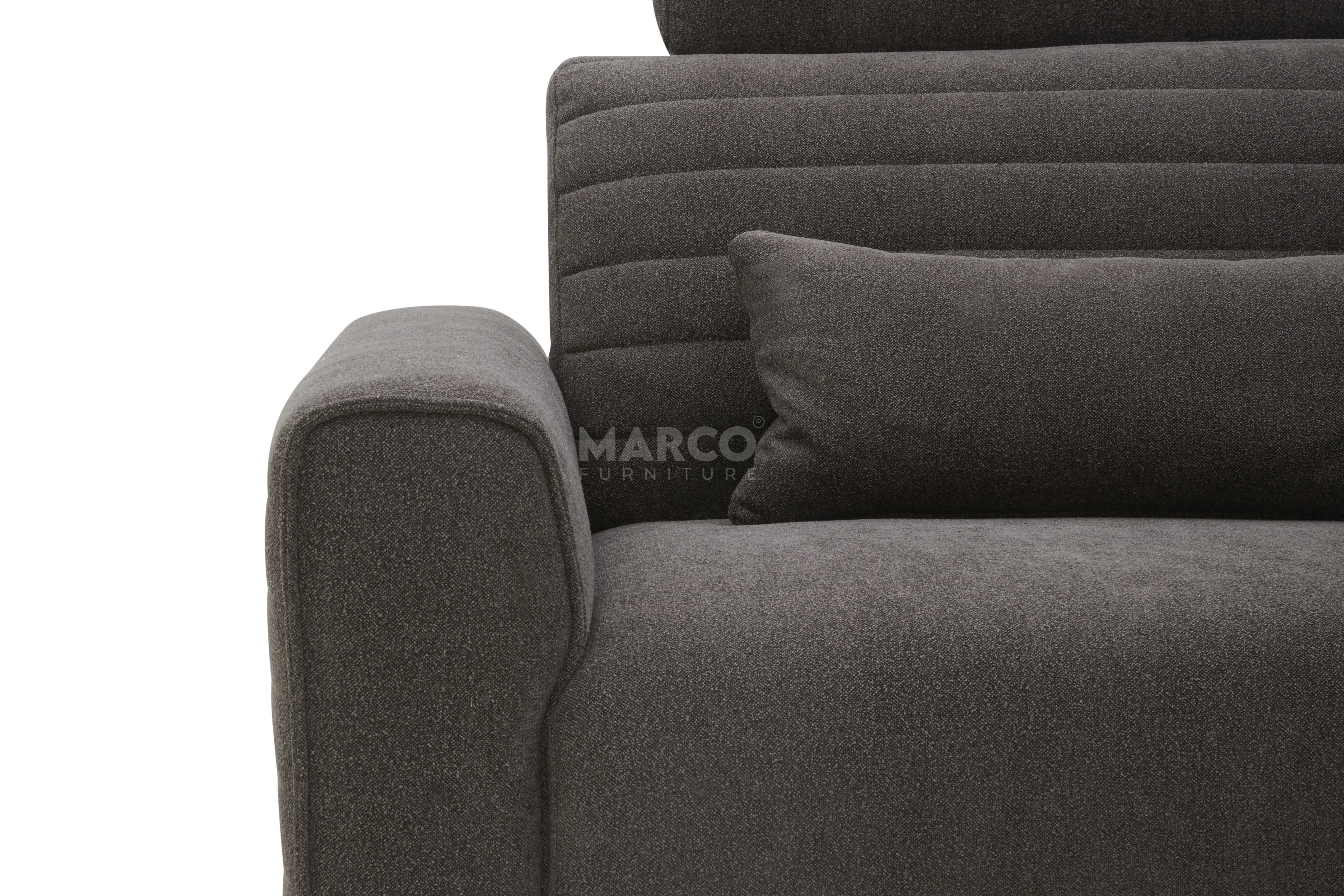 Glamour Upholstered Fabric Sectional Lounge ā Modern L-Shape Sofa with Headrests - Image 26