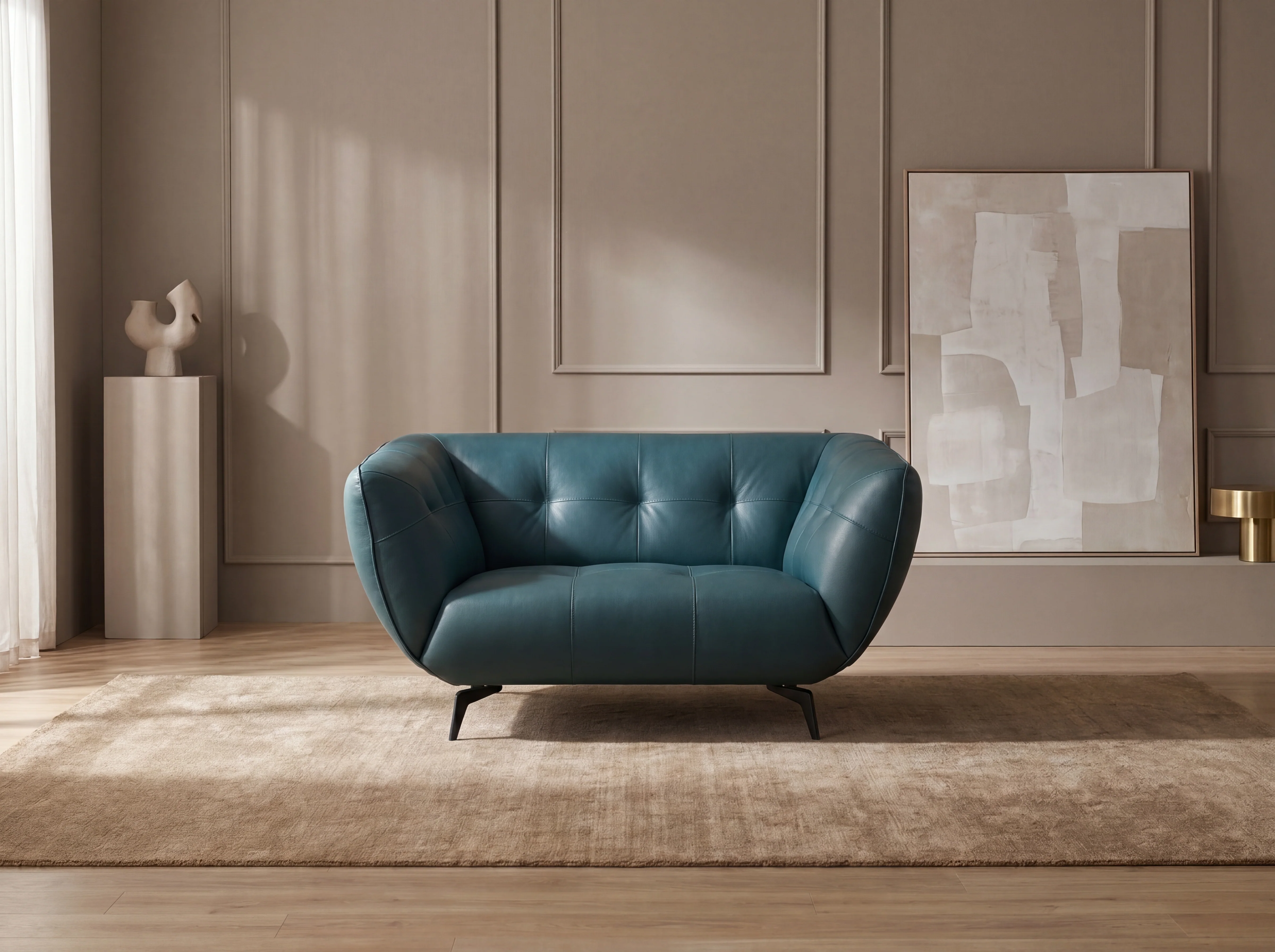 Gloria Chesterfield Leather Sofa ā Premium Leather Lounge Sofa - Image 3