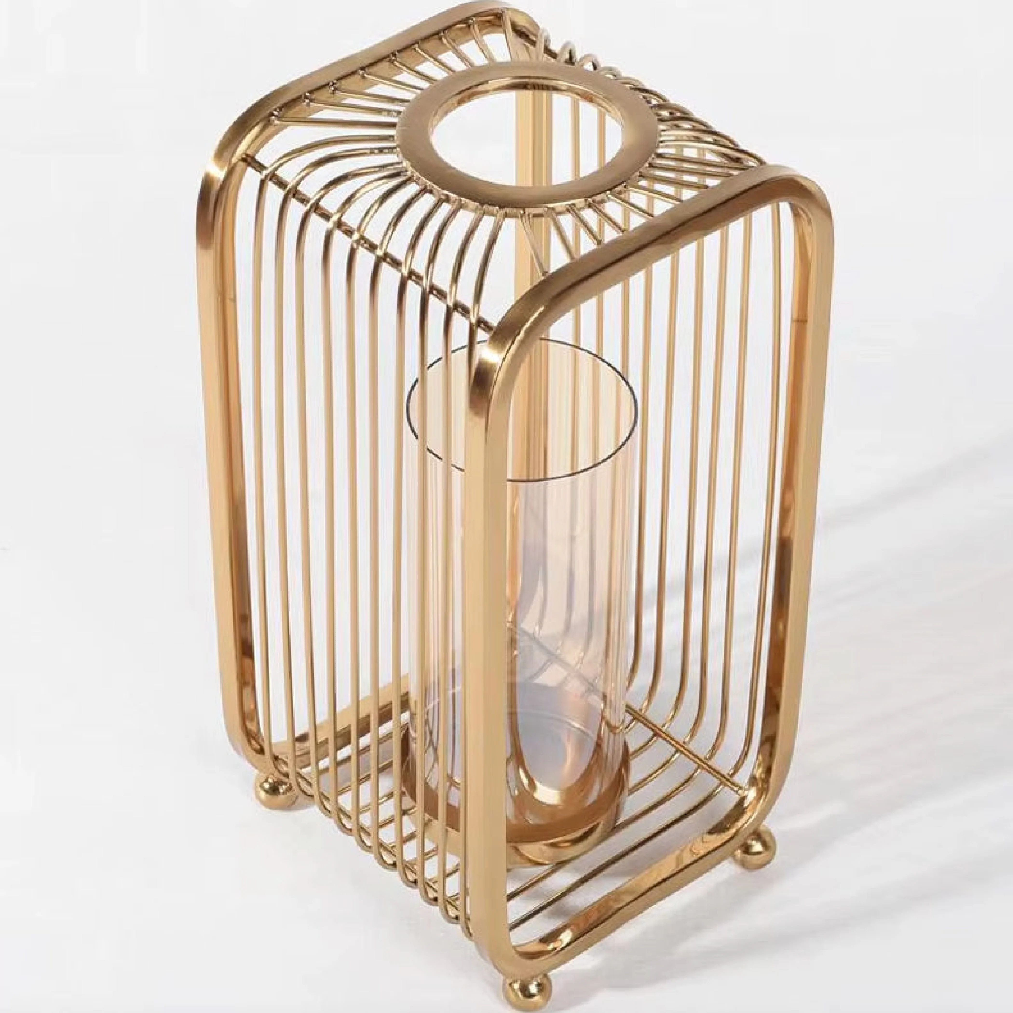 Gold Cage Candle Holder Set - Image 6