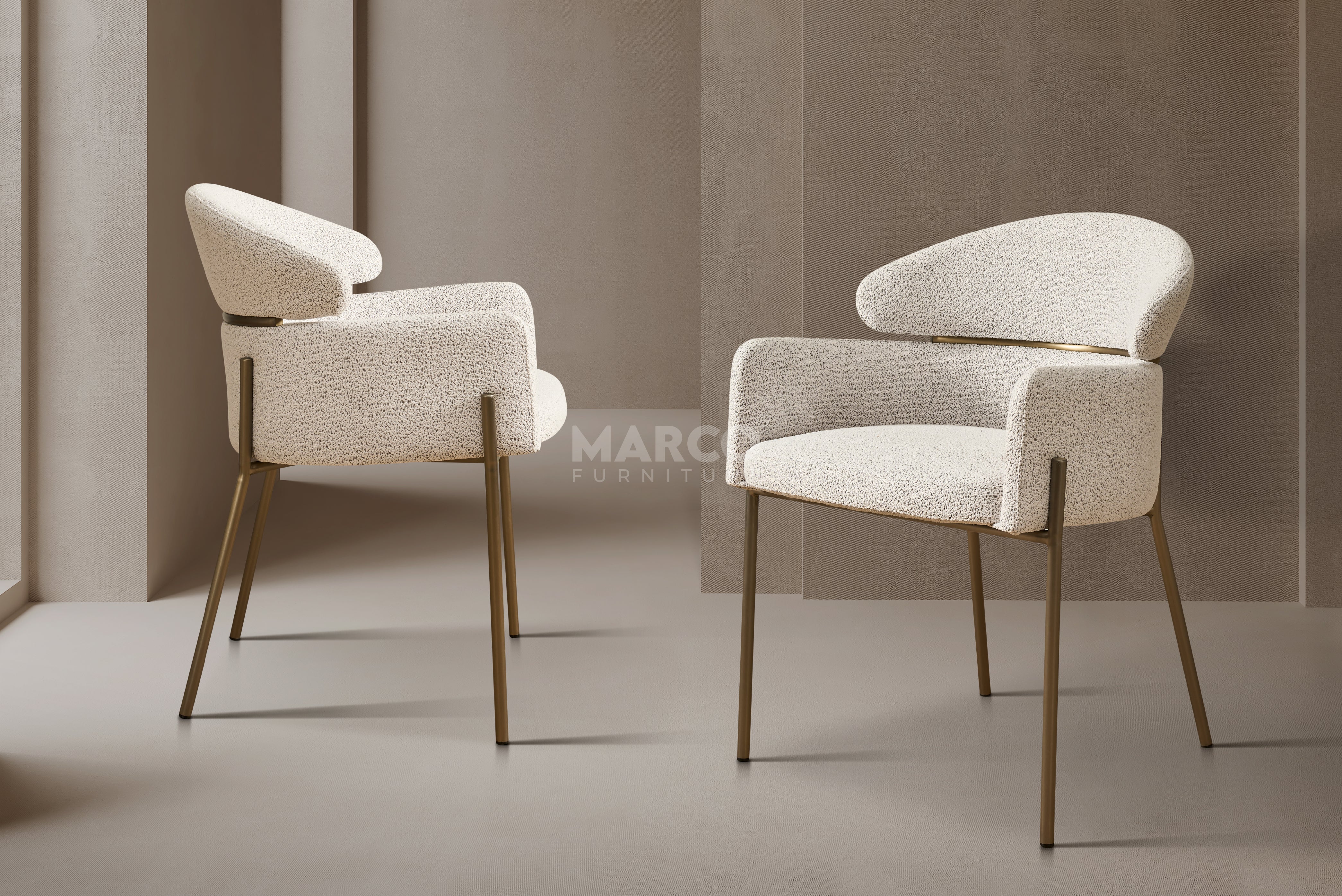 Hallie Boucle Dining Chair β Modern Upholstered Dining Seat - Image 5