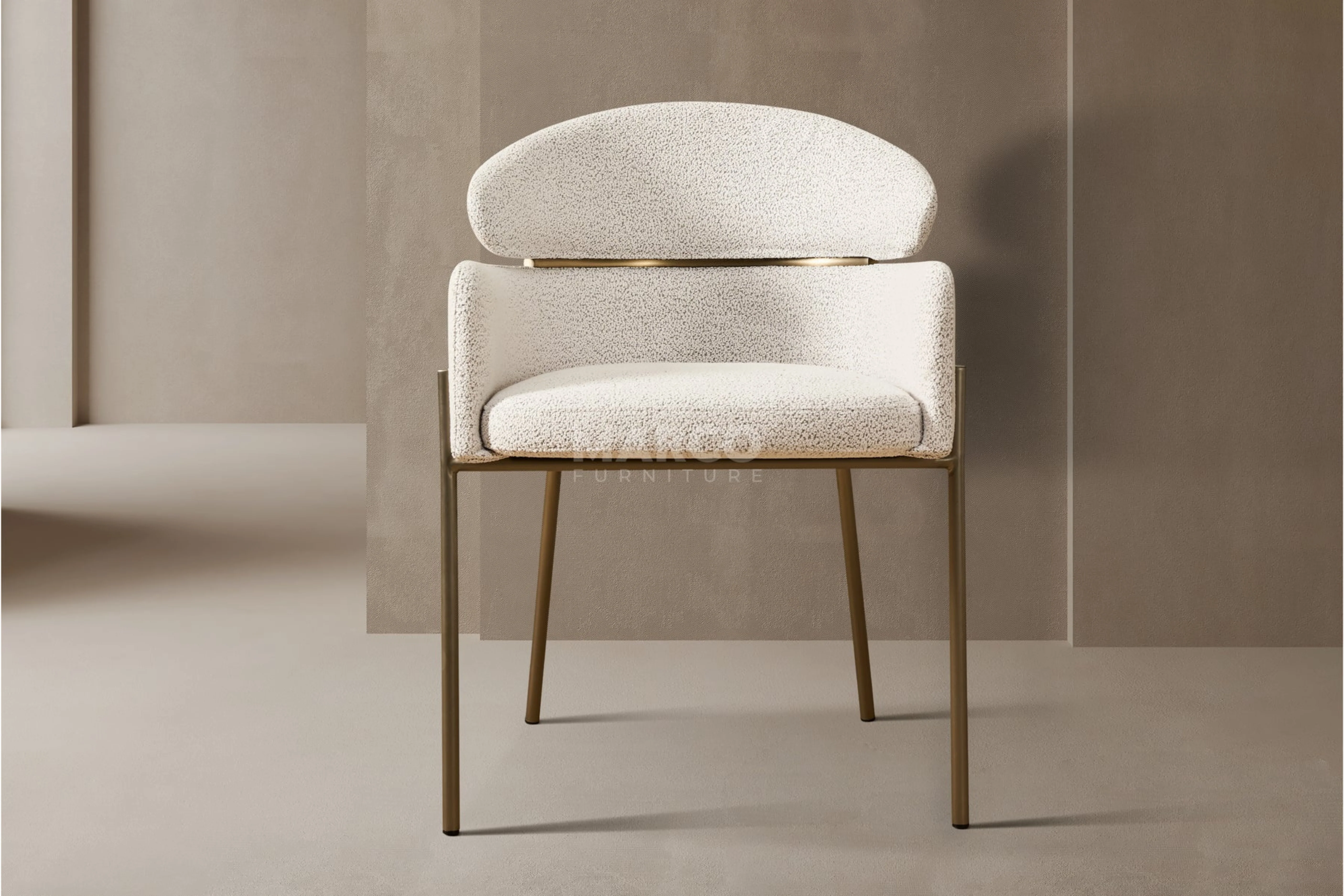 Hallie Textured Fabric Dining Chair with Black Metal Legs - Image 16