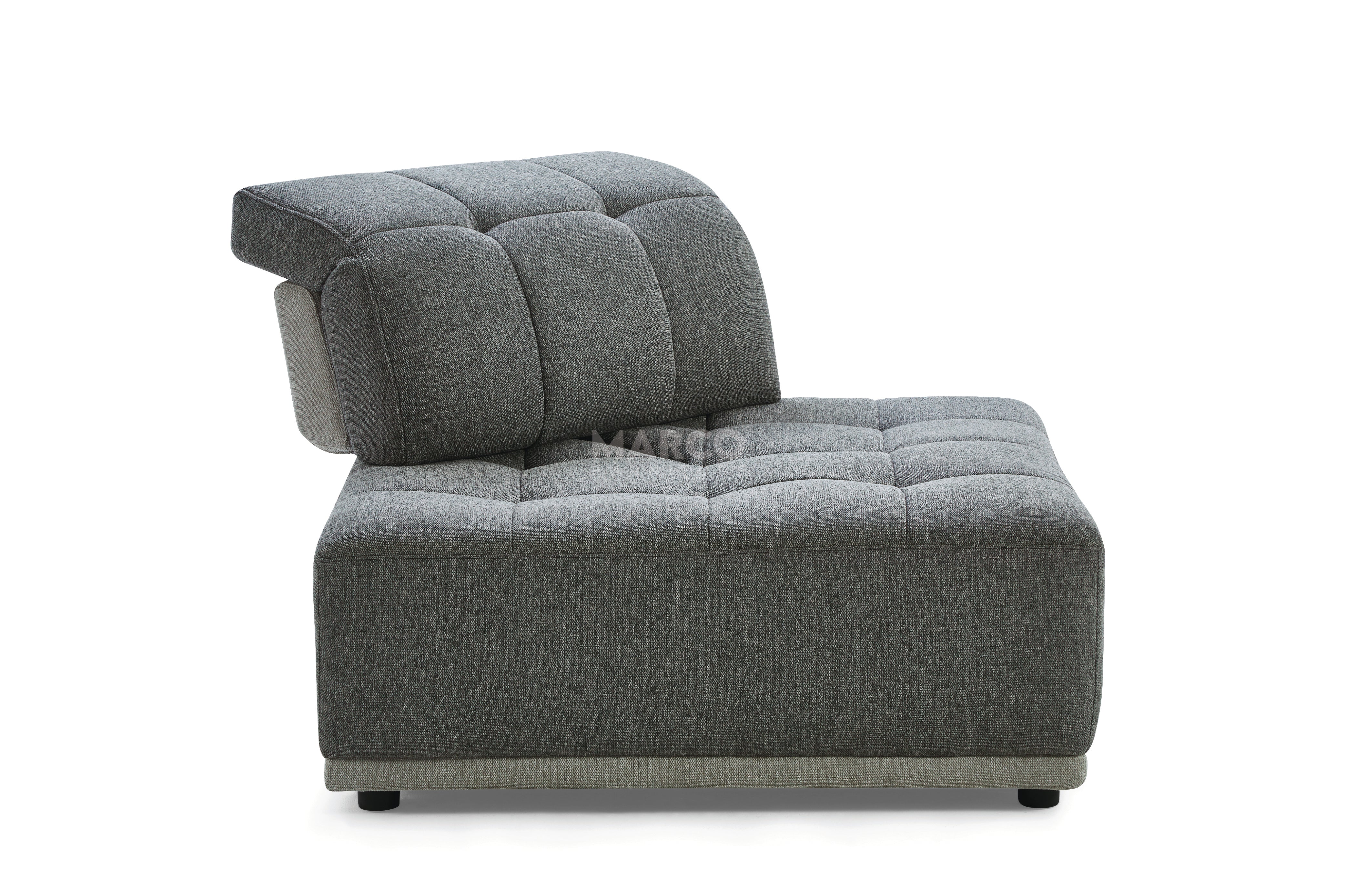 Hawaii Woven Fabric Modular Sofa Lounge with Chaise & Ottoman - Image 16