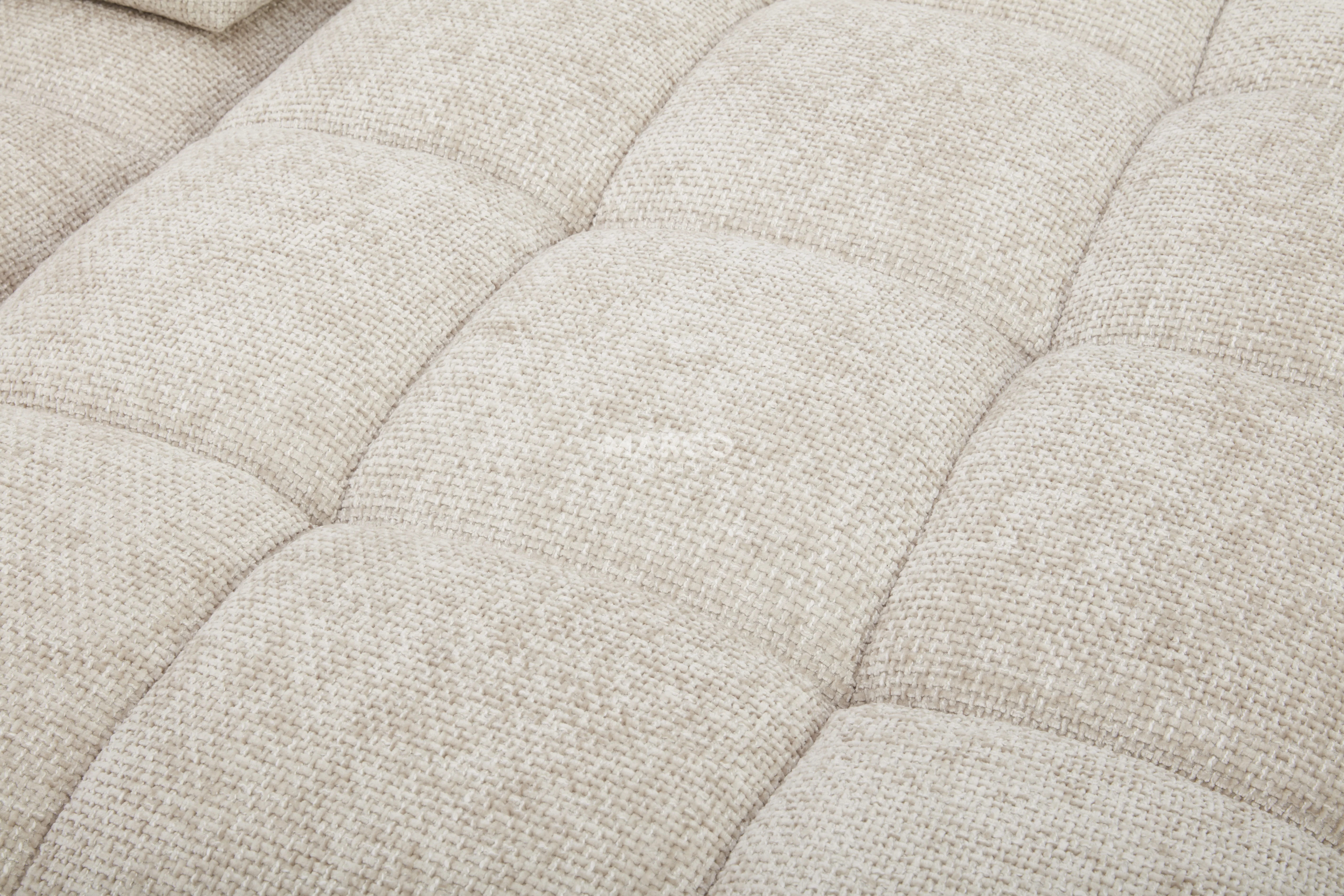 Dublin Woven Fabric Modular Sofa Lounge with Chaise & Ottoman - Image 14