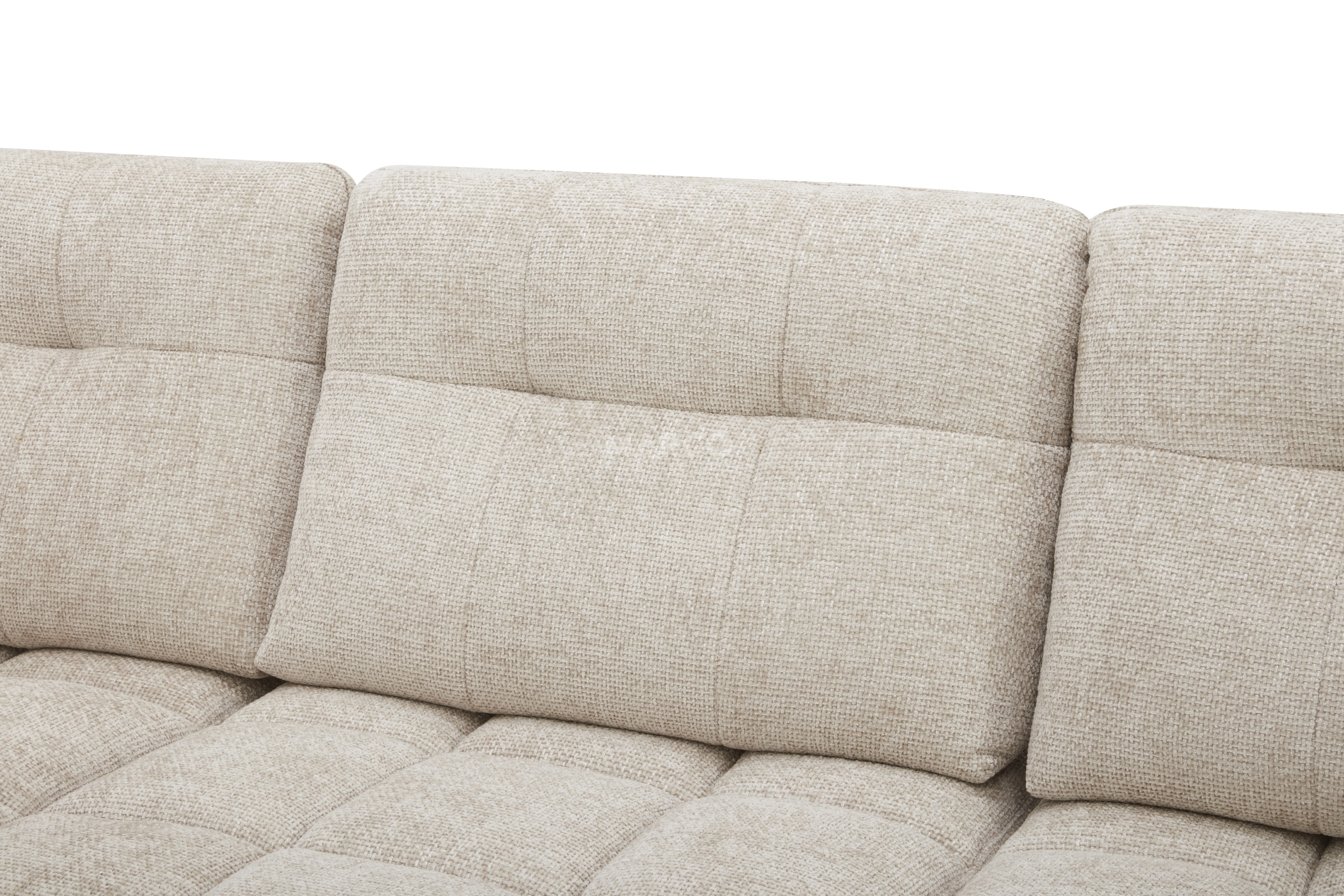 Dublin Woven Fabric Modular Sofa Lounge with Chaise & Ottoman - Image 16