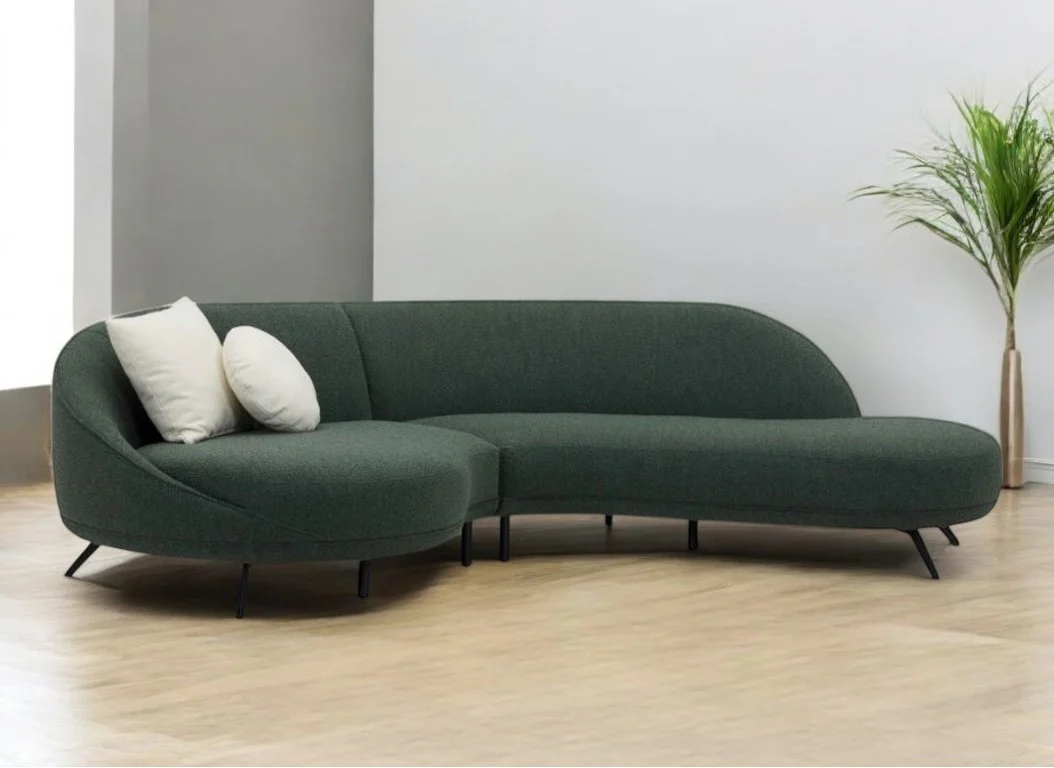 Legato Fabric Chaise Lounge - Curved Fabric Sofa