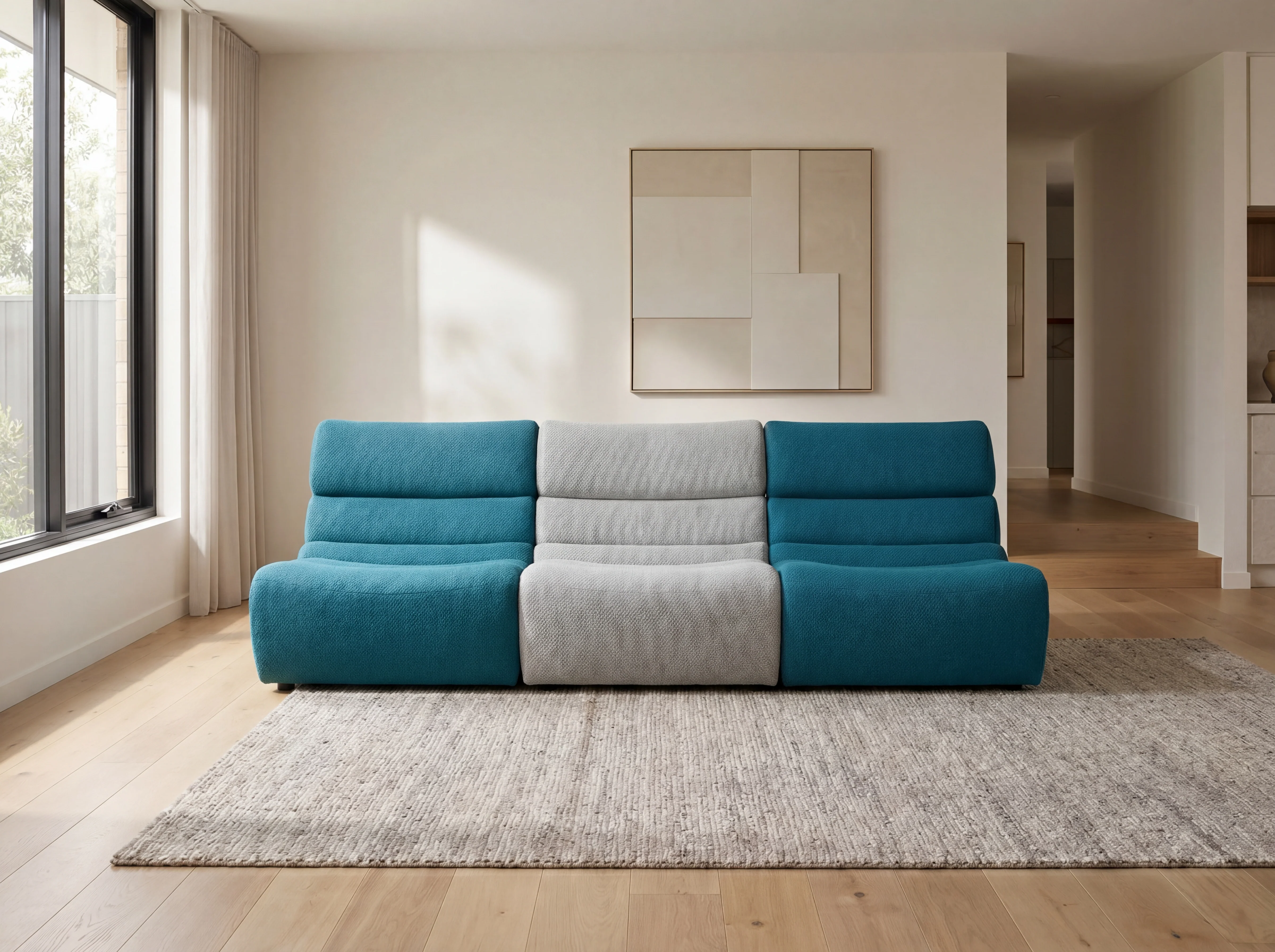 Manchester Corner Lounge Sofa with Ottomans – Modern Sectional Couch - Image 5