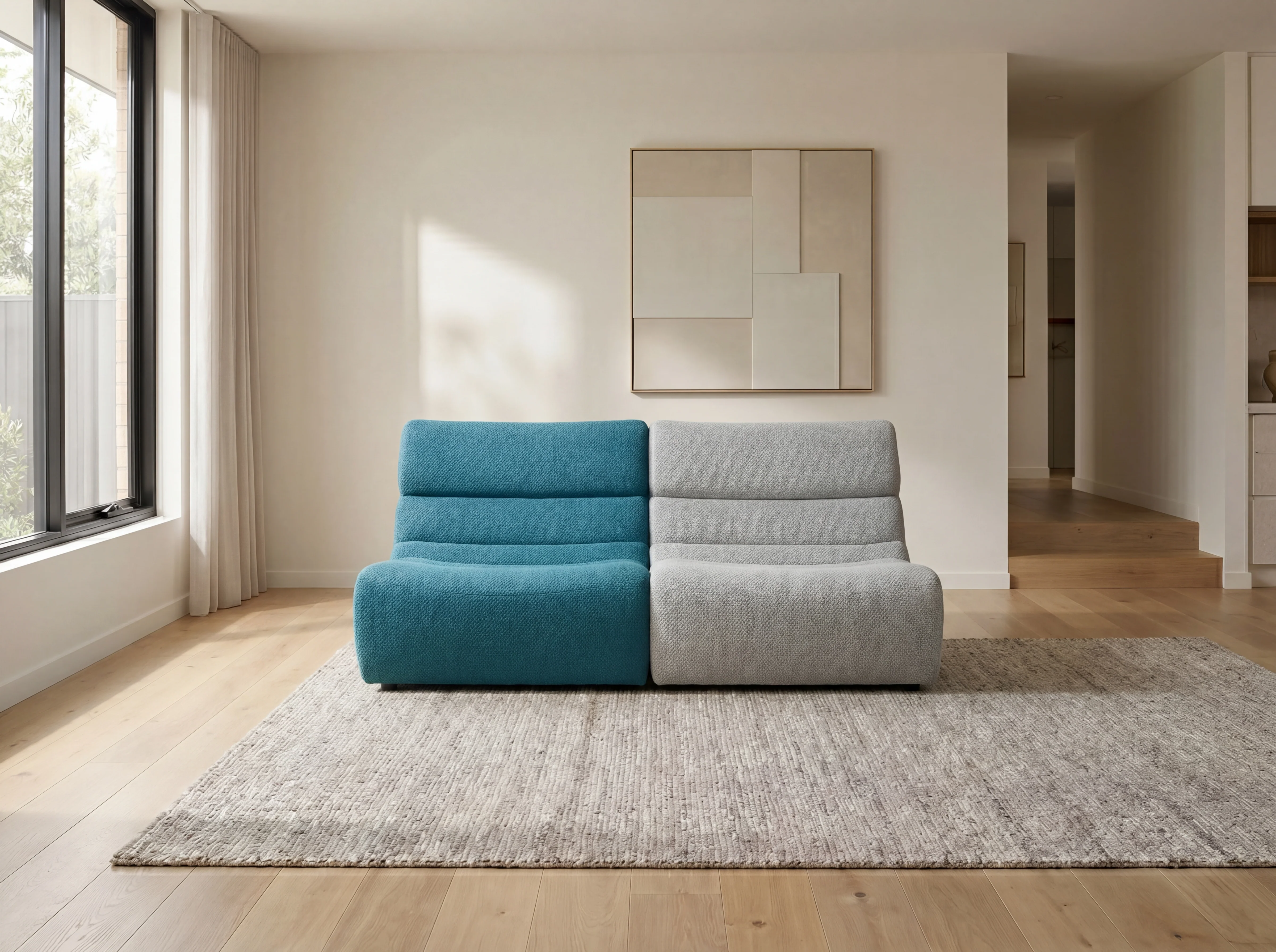 Manchester Corner Lounge Sofa with Ottomans – Modern Sectional Couch - Image 6