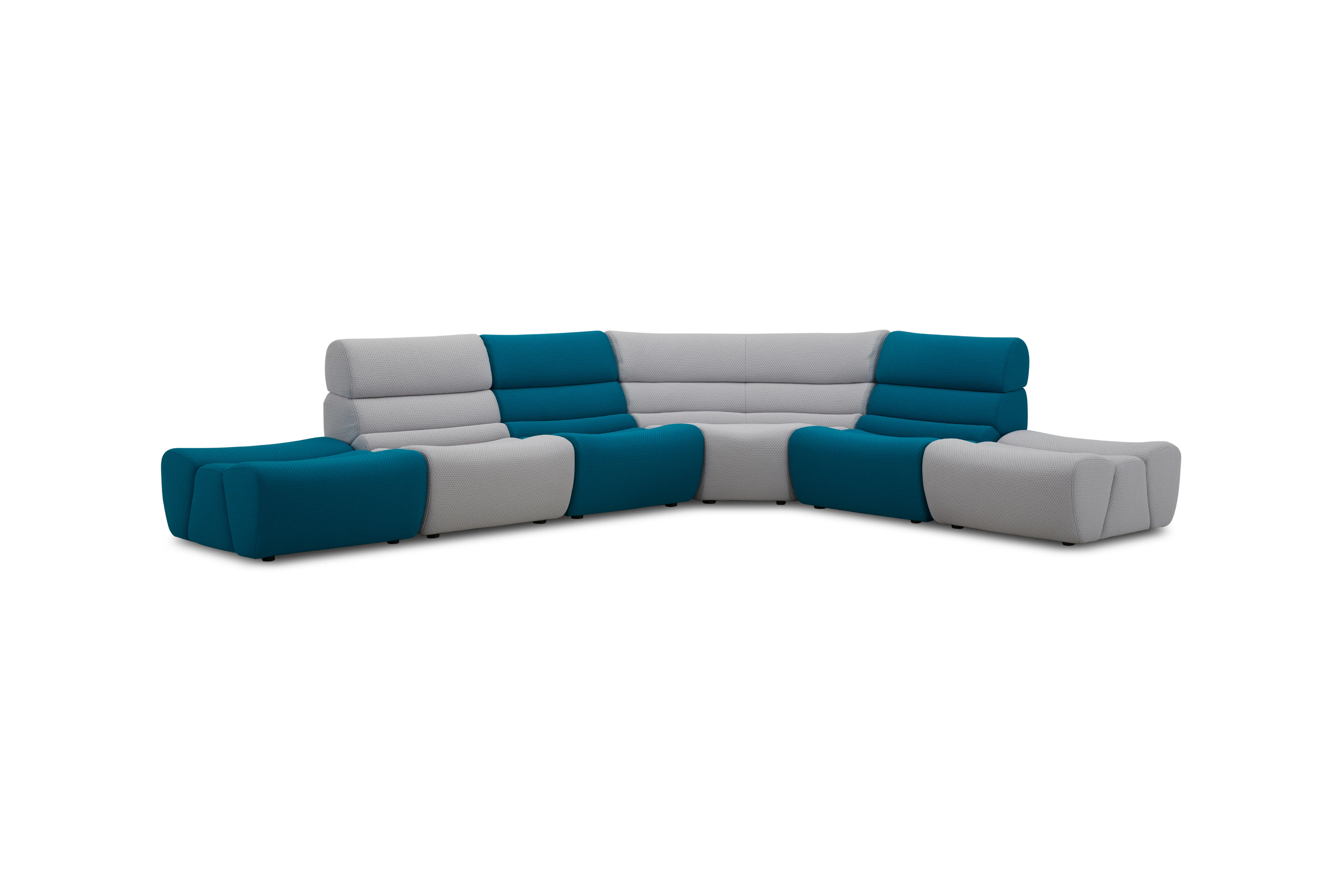 Manchester Corner Lounge Sofa with Ottomans – Modern Sectional Couch - Image 8