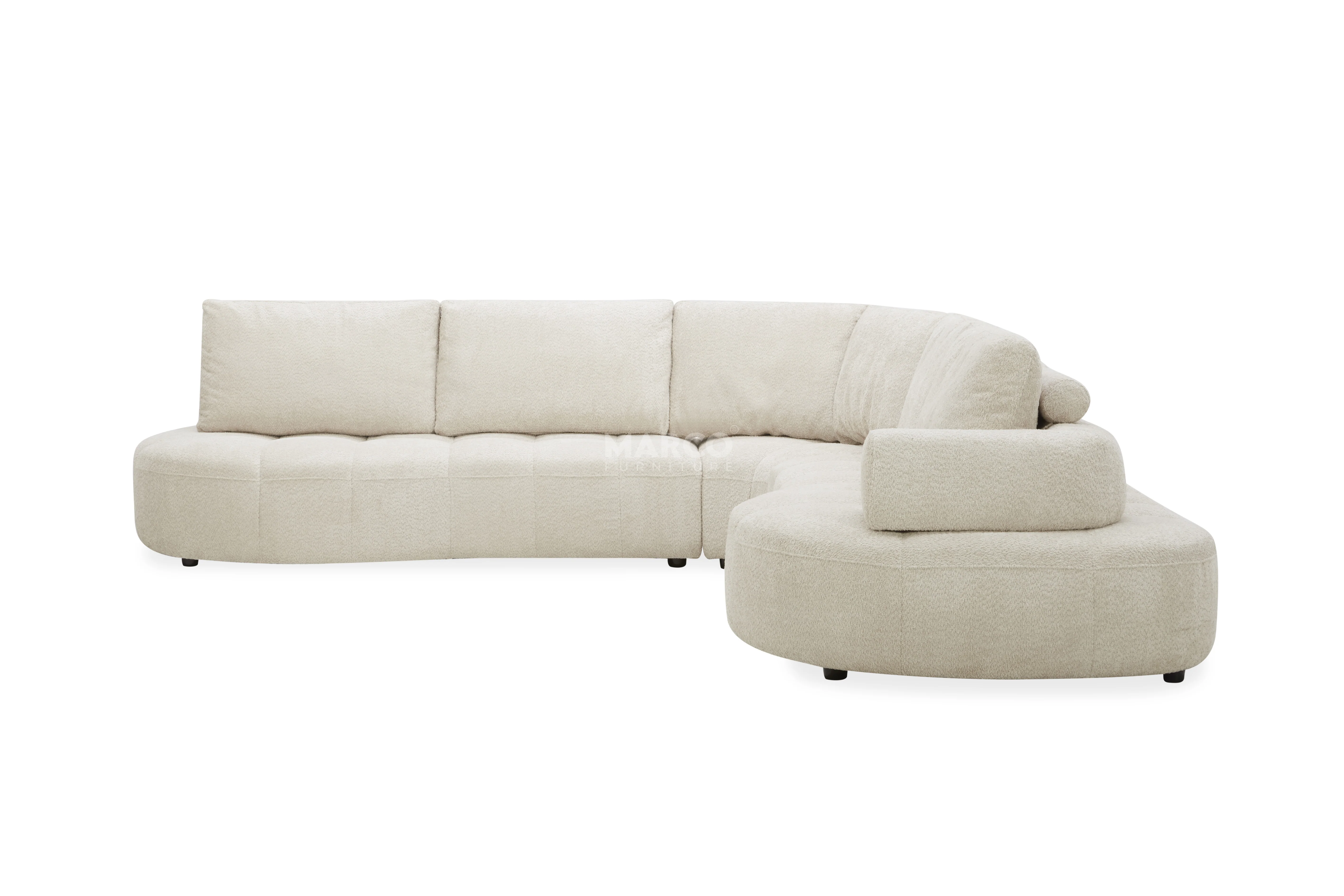 Mapple Woven Fabric Corner Lounge – Modern Sectional Sofa - Image 5