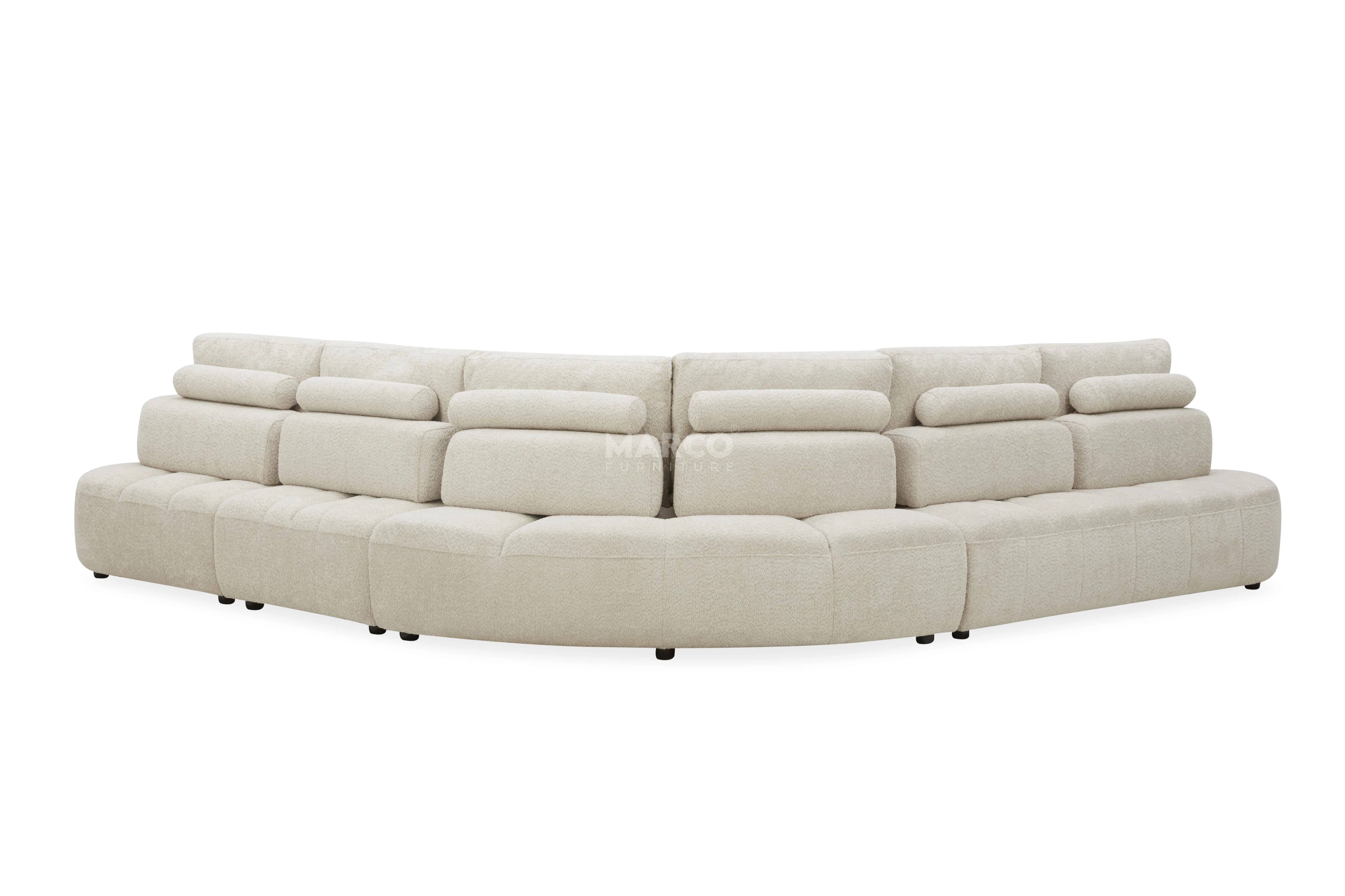 Mapple Woven Fabric Corner Lounge – Modern Sectional Sofa - Image 6