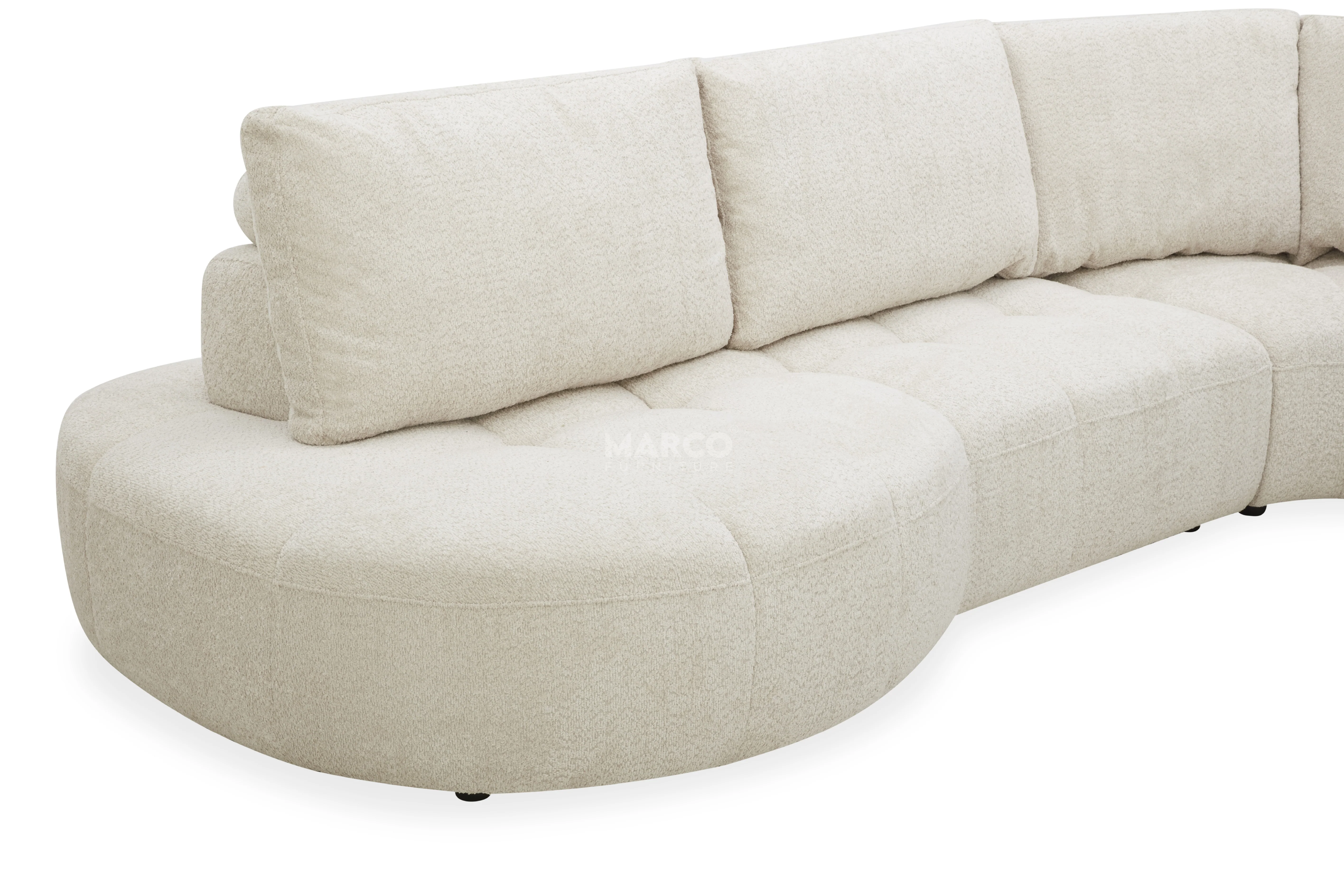 Mapple Woven Fabric Corner Lounge – Modern Sectional Sofa - Image 8