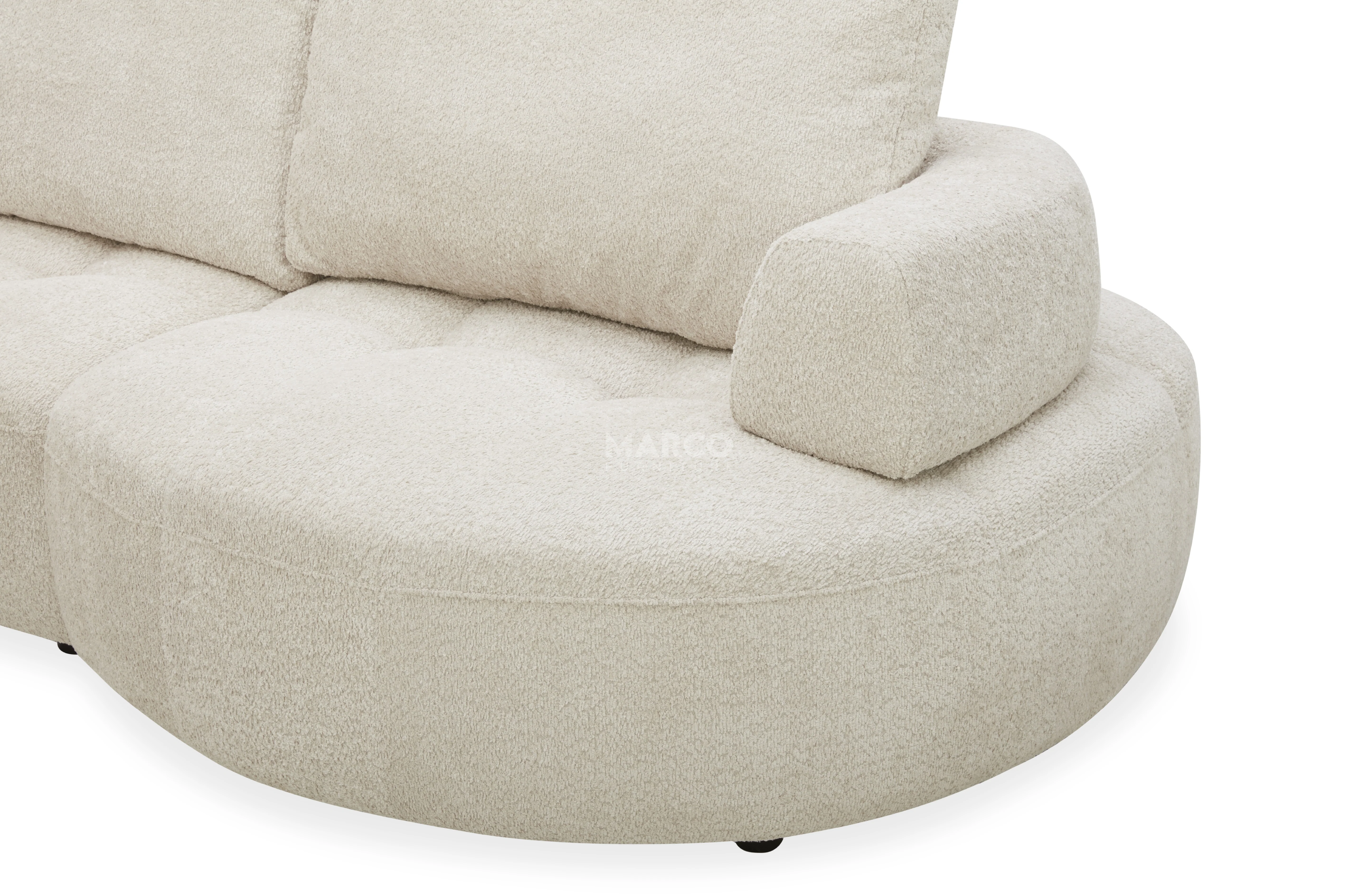 Mapple Woven Fabric Corner Lounge – Modern Sectional Sofa - Image 9