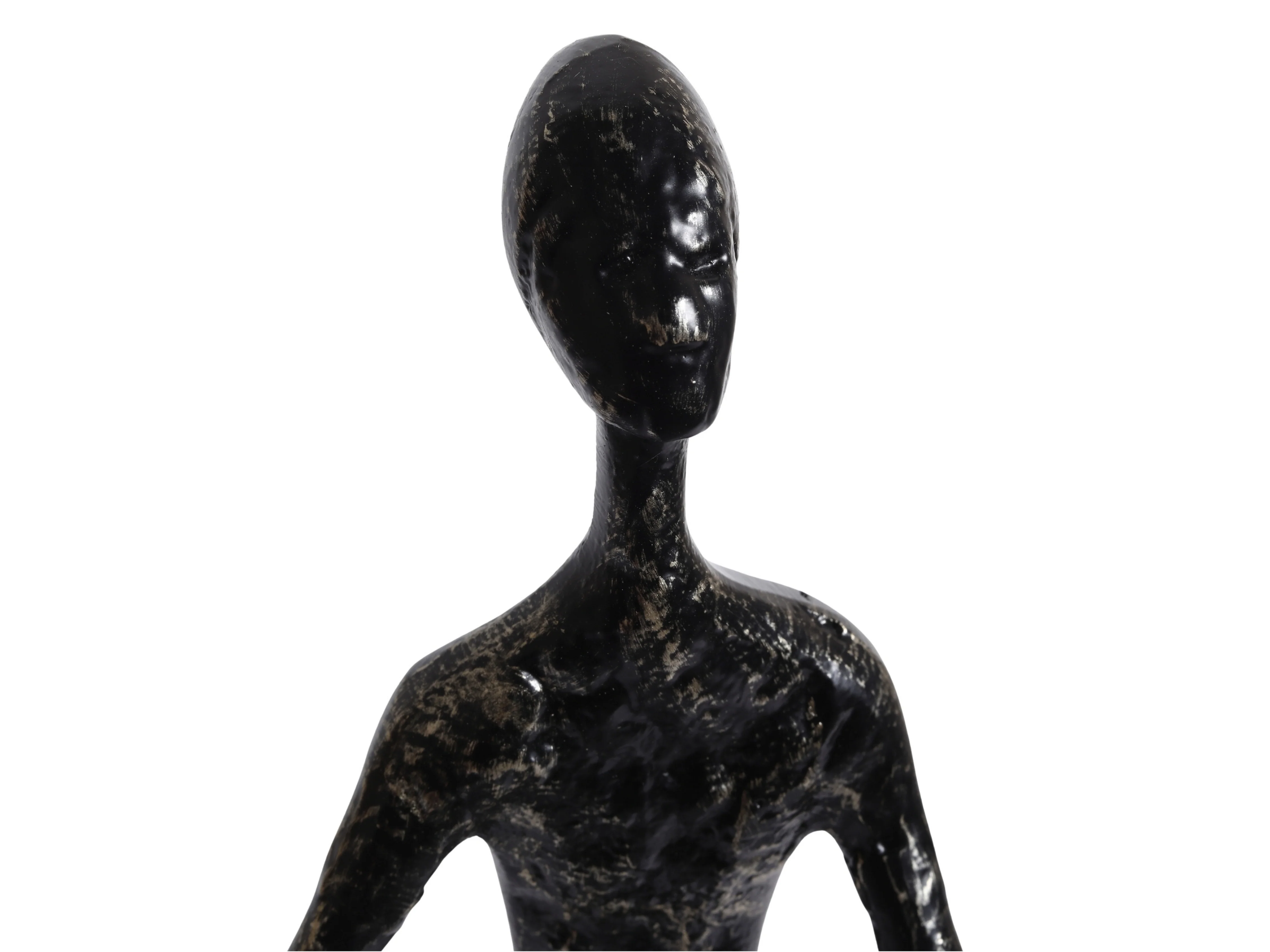 Minimalist Nordic Sitting Figurine β Black & Gold Metal - Image 13
