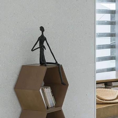 Minimalist Nordic Sitting Figurine β Black & Gold Metal - Image 7