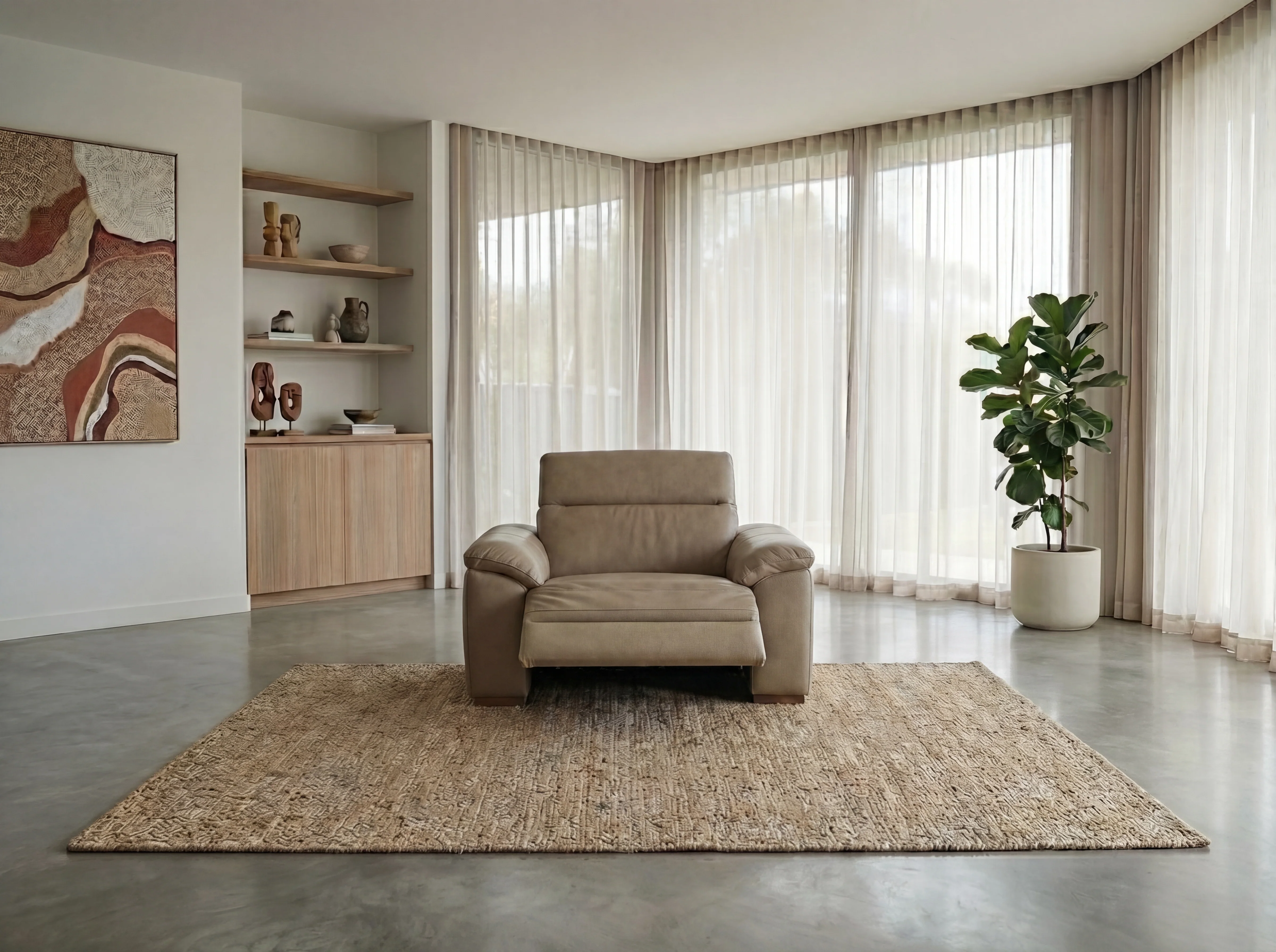 Nevada Leather Reclining Corner Lounge with Adjustable Headrests - Image 8
