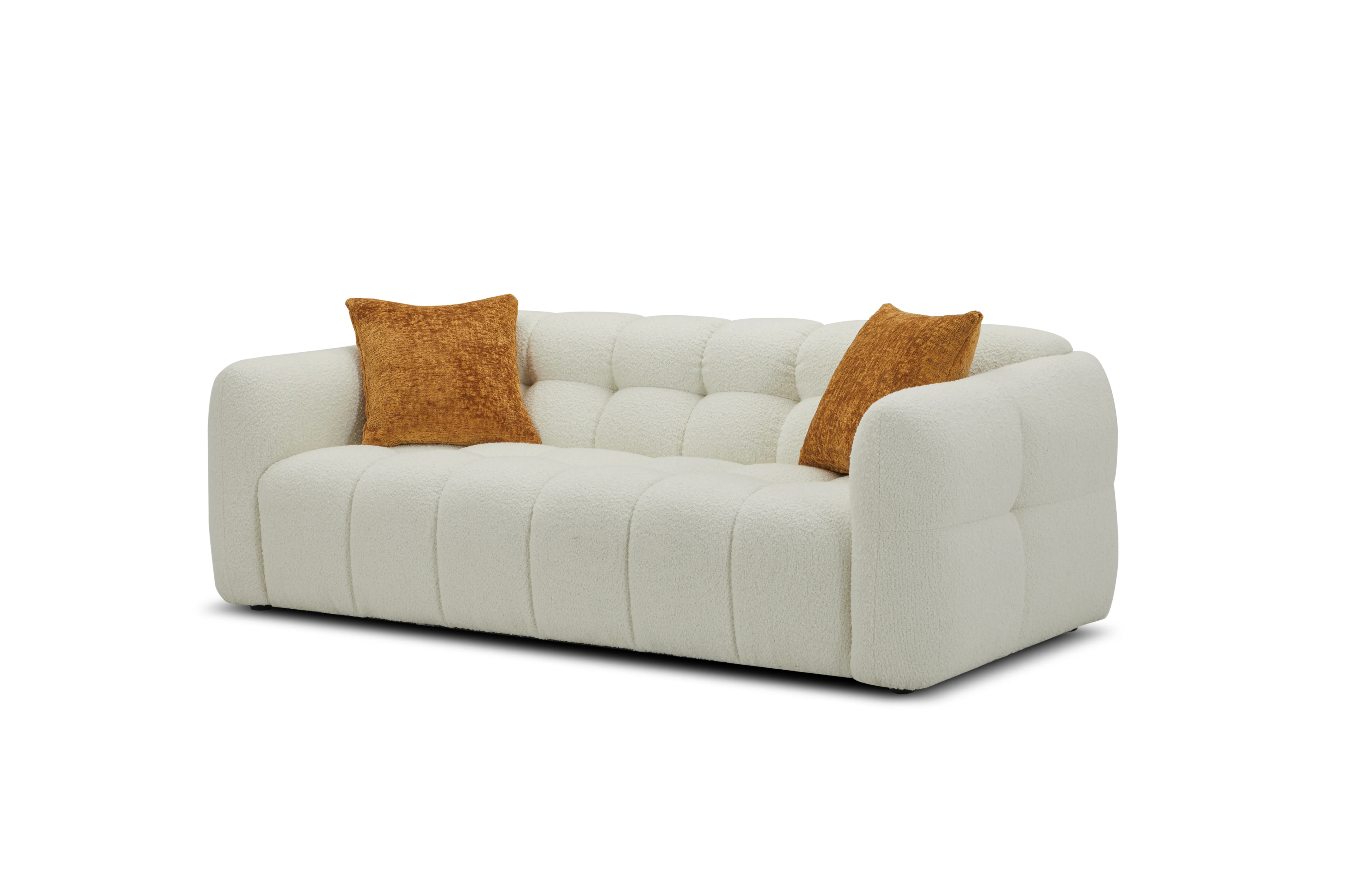 Olavia 2 Seater Fabric Sofa ā Tufted Woven Fabric Lounge - Image 2