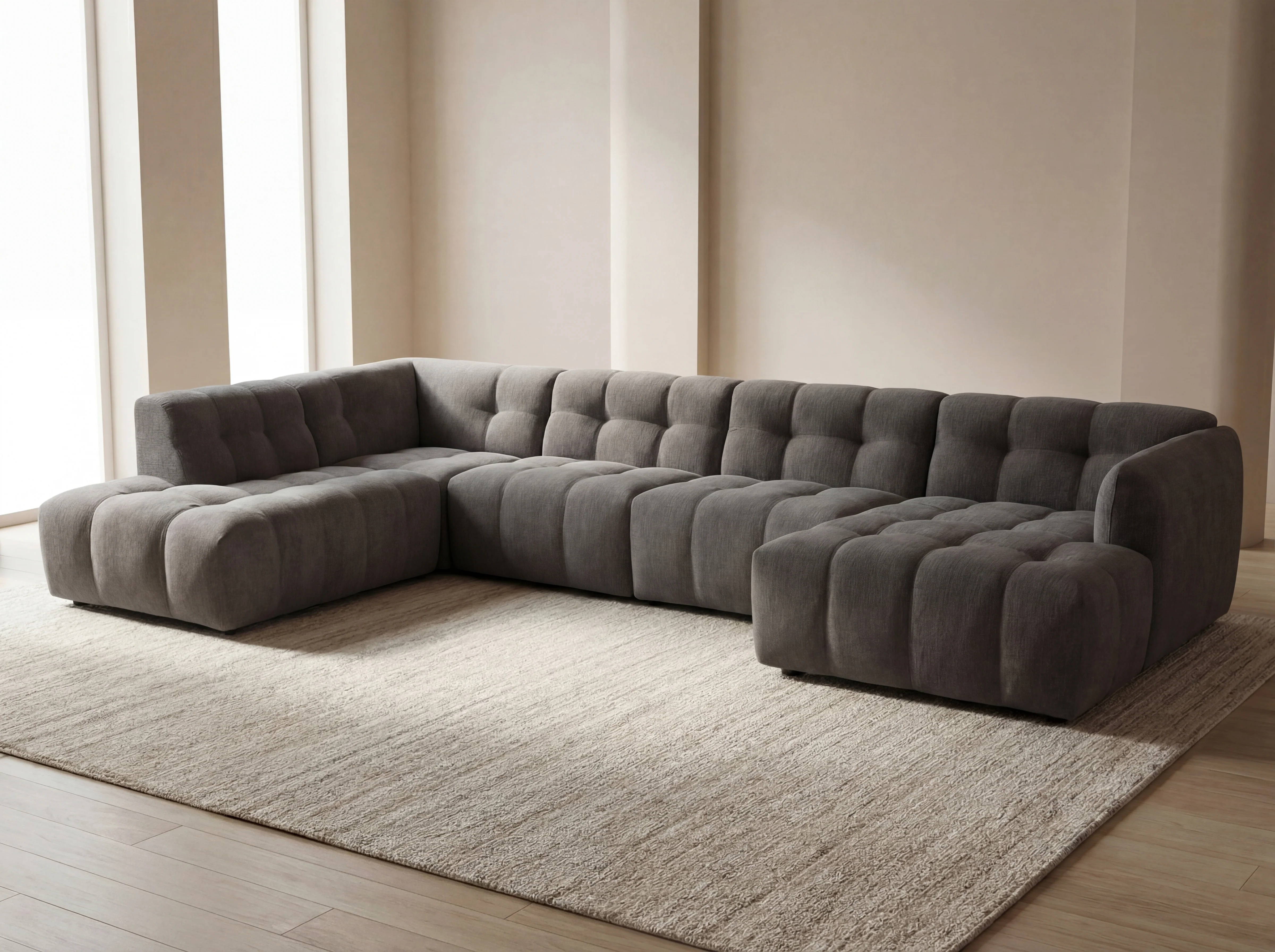 Olavia Double Chaise Modular Fabric Lounge β Modern Sectional Lounge Set - Image 4