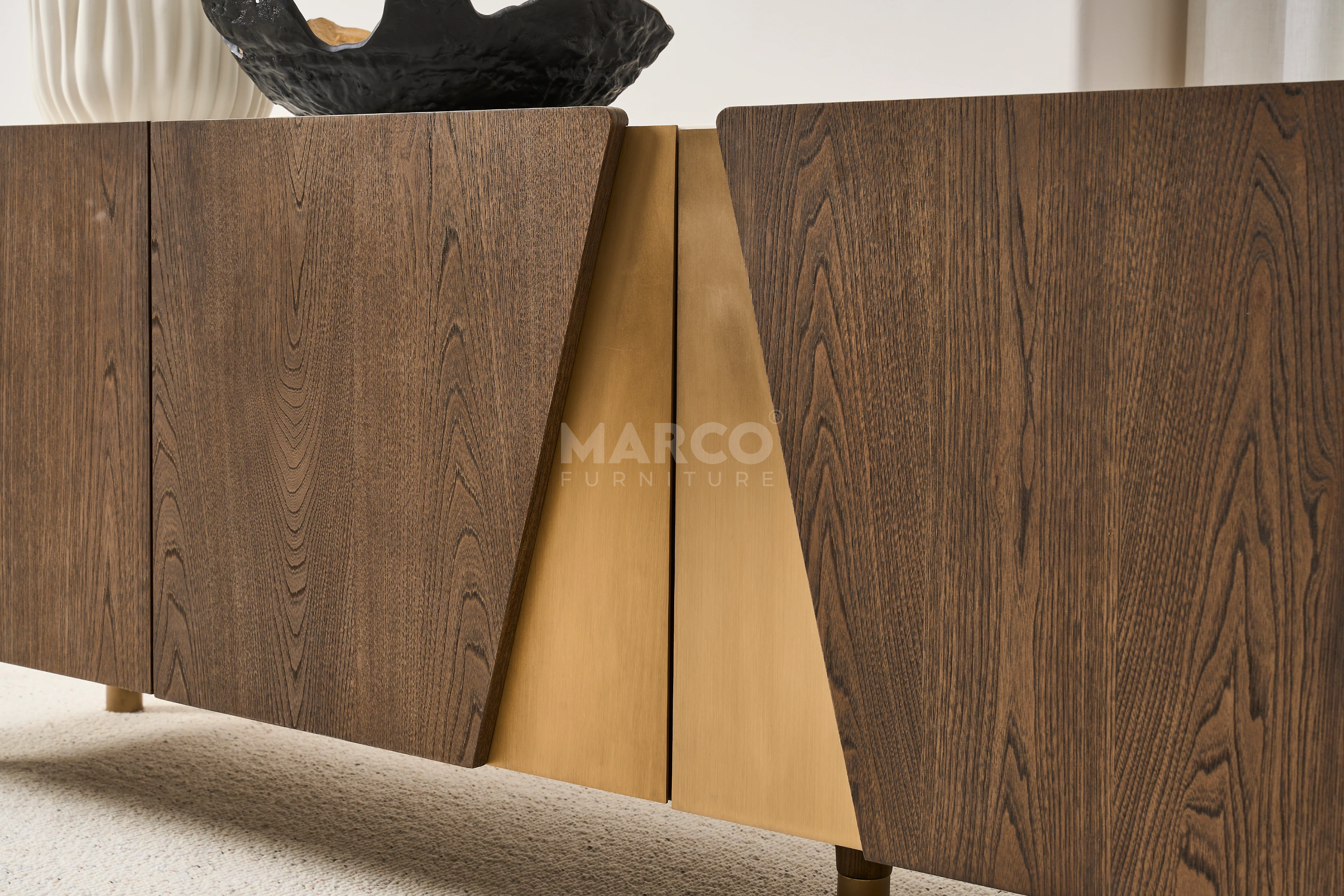 Olmo Fiorito TV Unit with Storage - Pandora Sintered Stone Top - Image 8