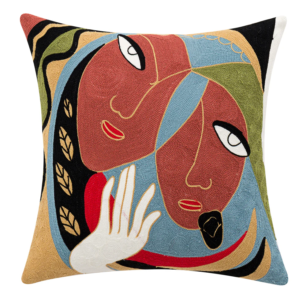 Picasso Inspired Cushions Pillow Covers Abstract Art Embroidered Pillowcases - Image 21