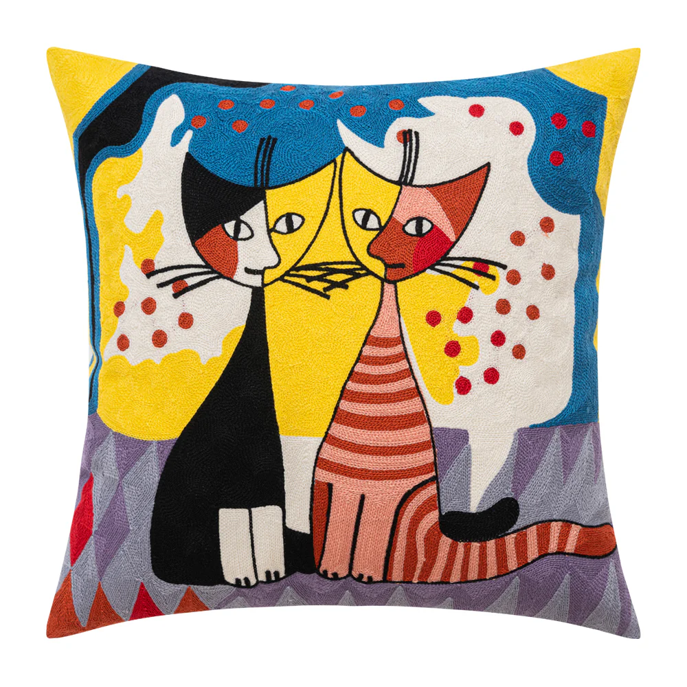 Two Kitty Love Cushion - Image 2