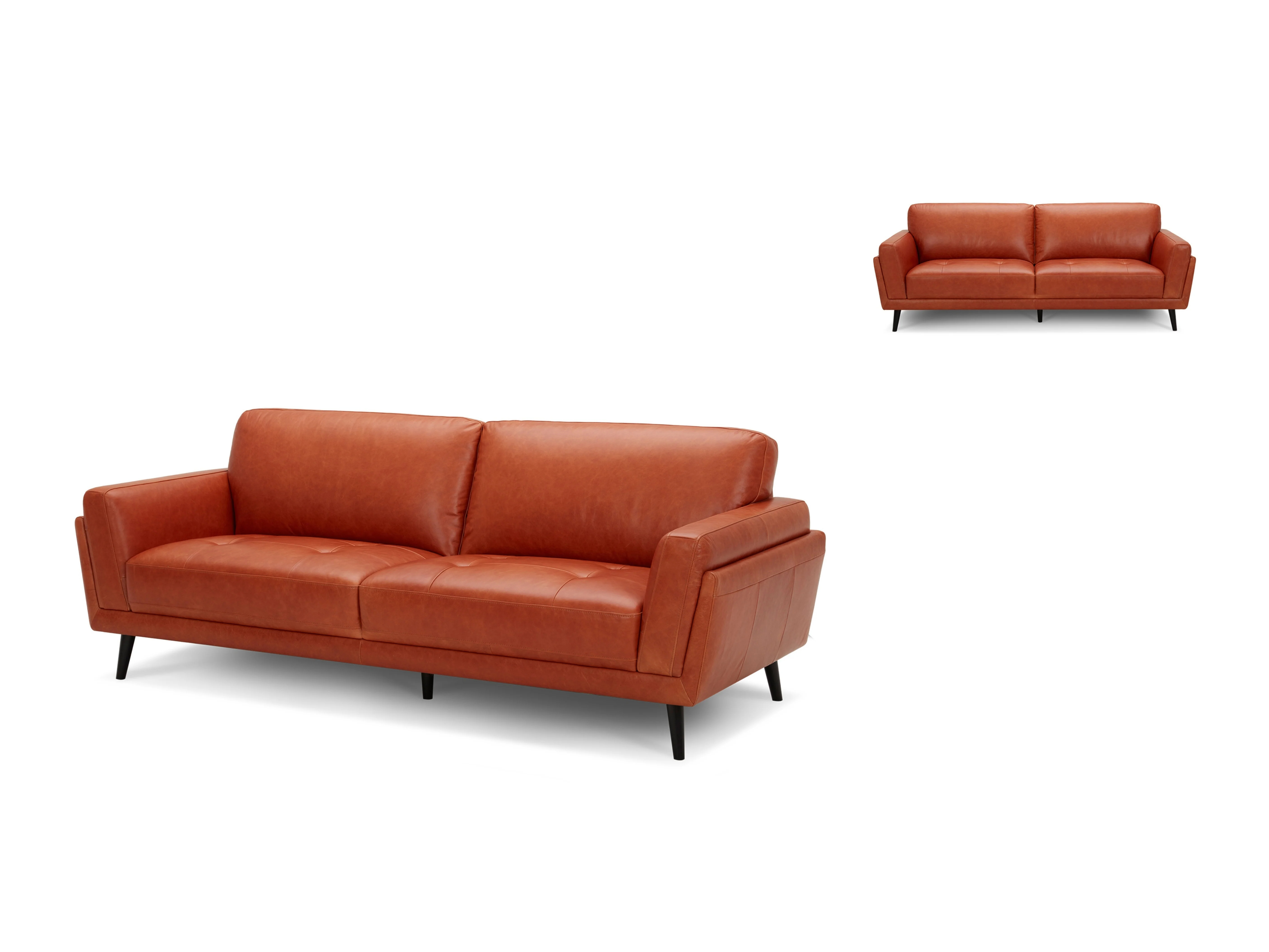 Valino Vintage Leather Lounge Sofa – Mid-Century Modern Lounge - Image 3
