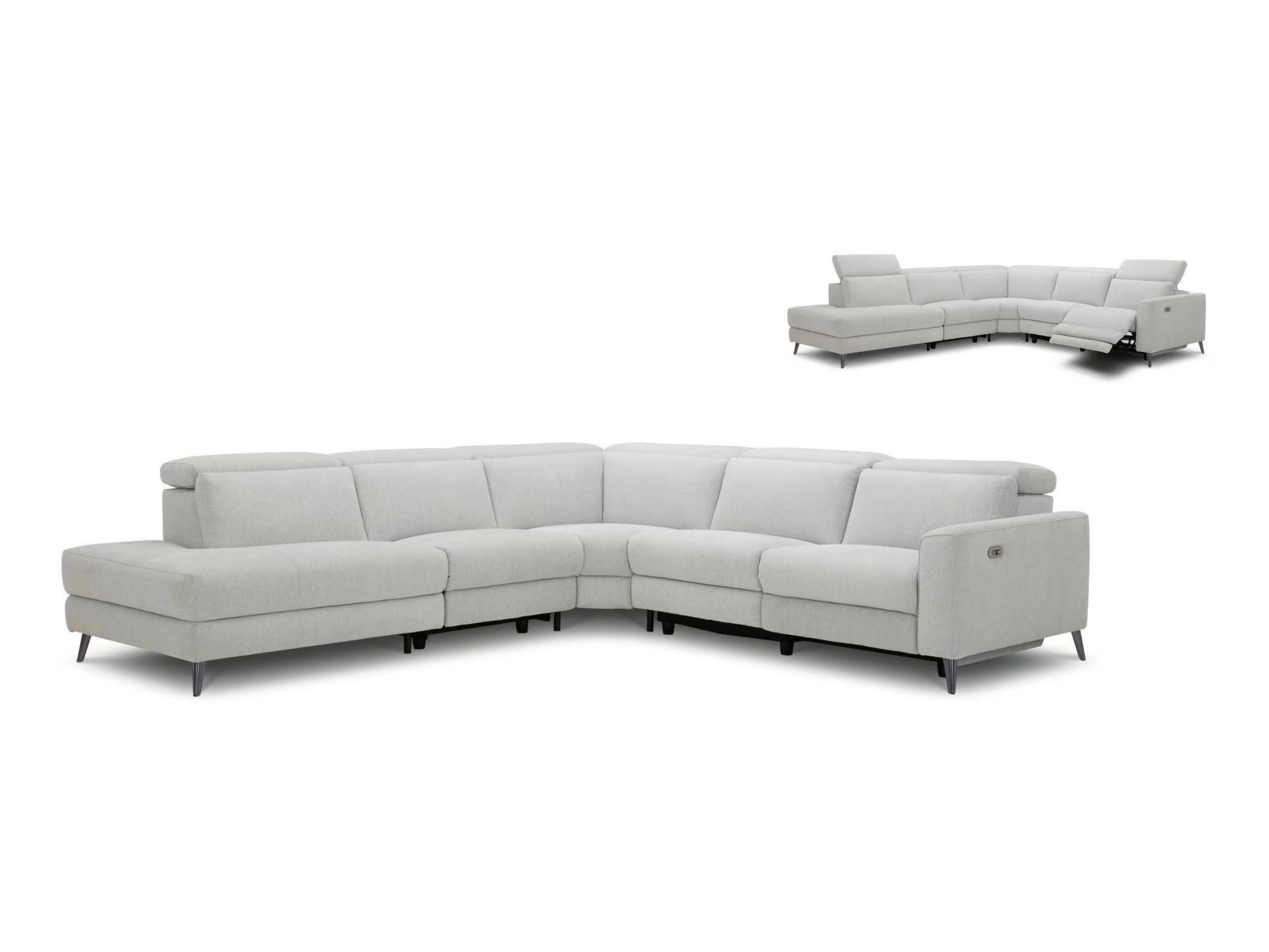 Vegas Fabric Modular Corner Lounge with Electric Recliner - Image 6