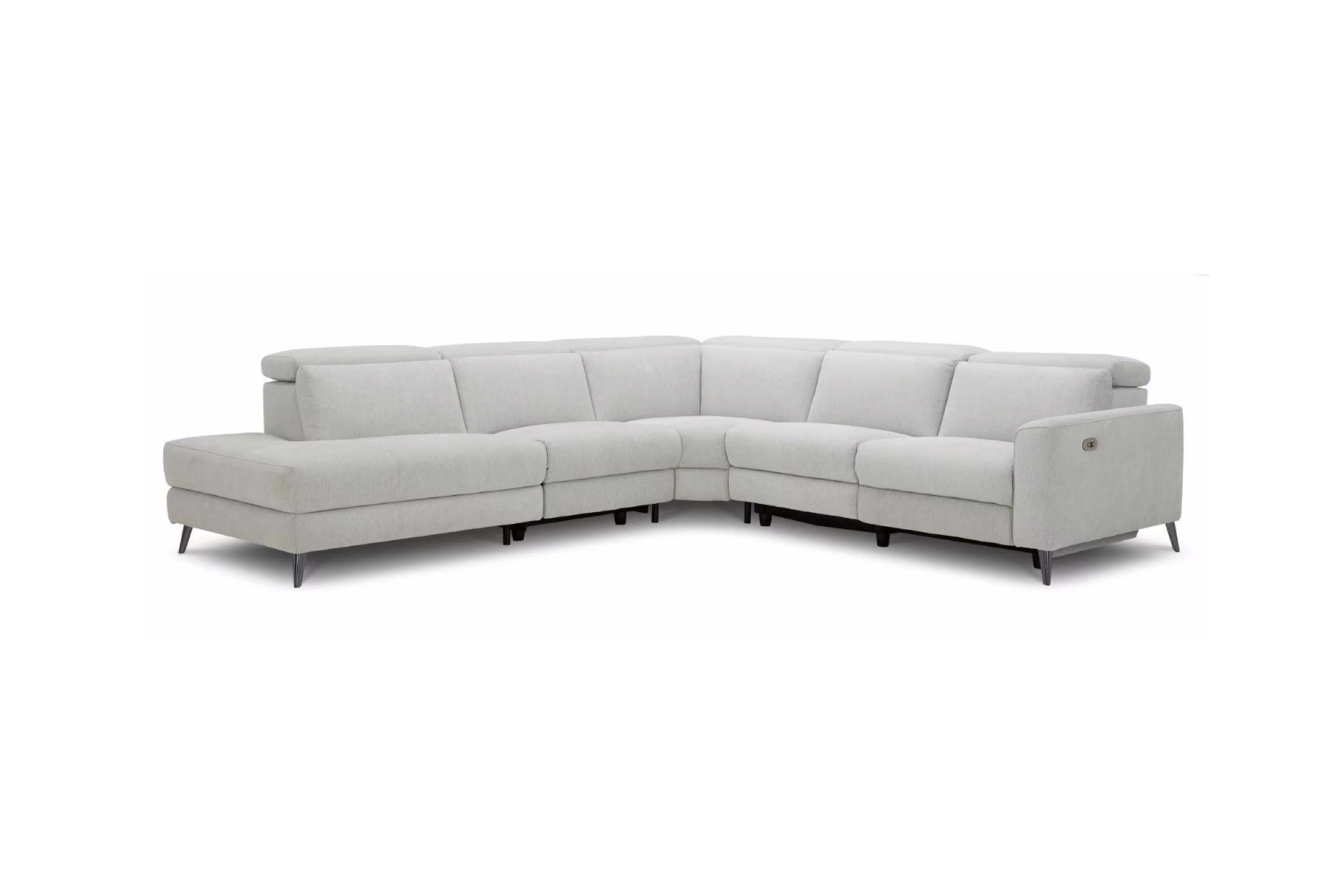 Vegas Fabric Modular Corner Lounge with Electric Recliner - Image 7