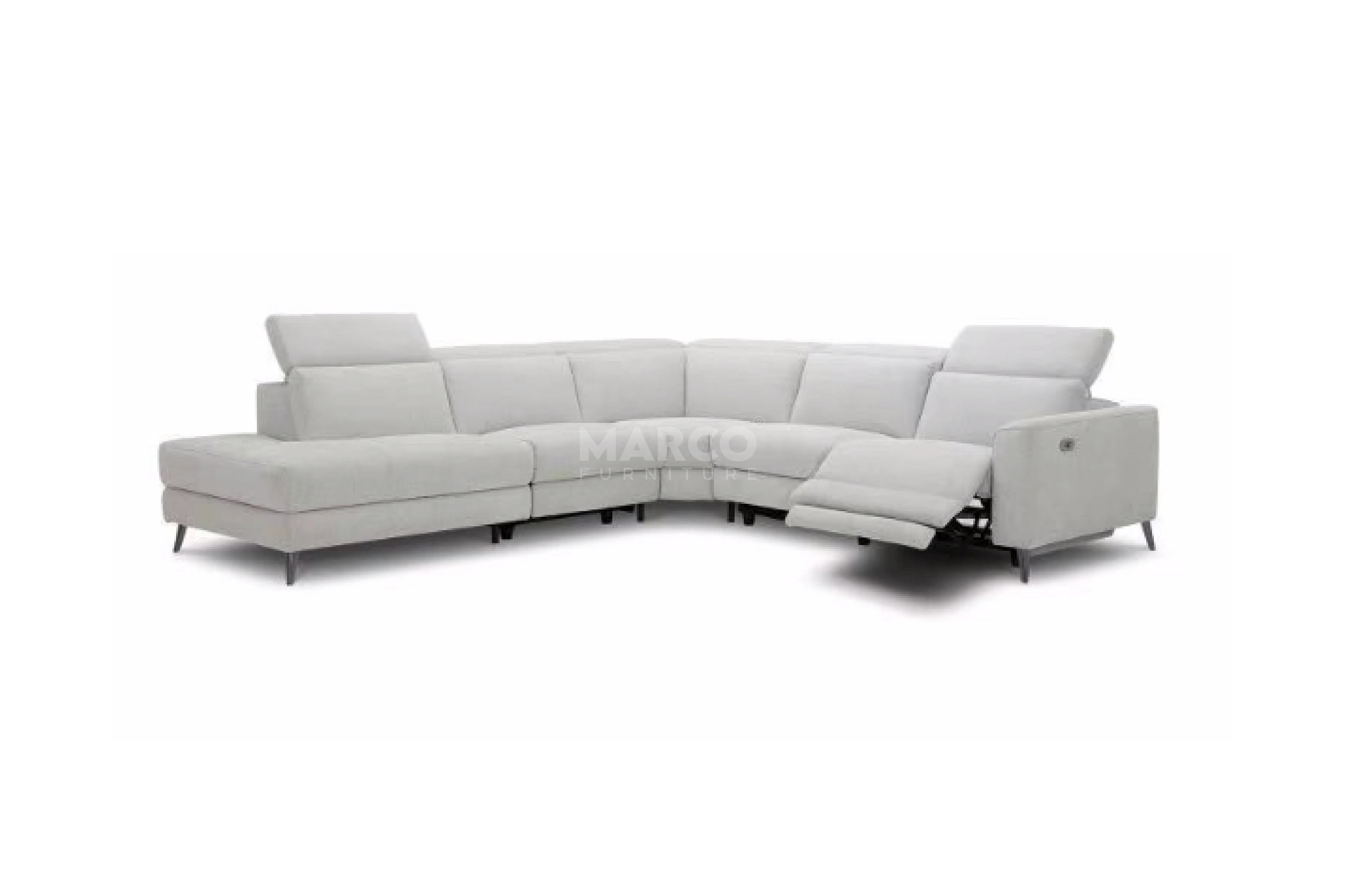 Vegas Fabric Modular Corner Lounge with Electric Recliner - Image 8