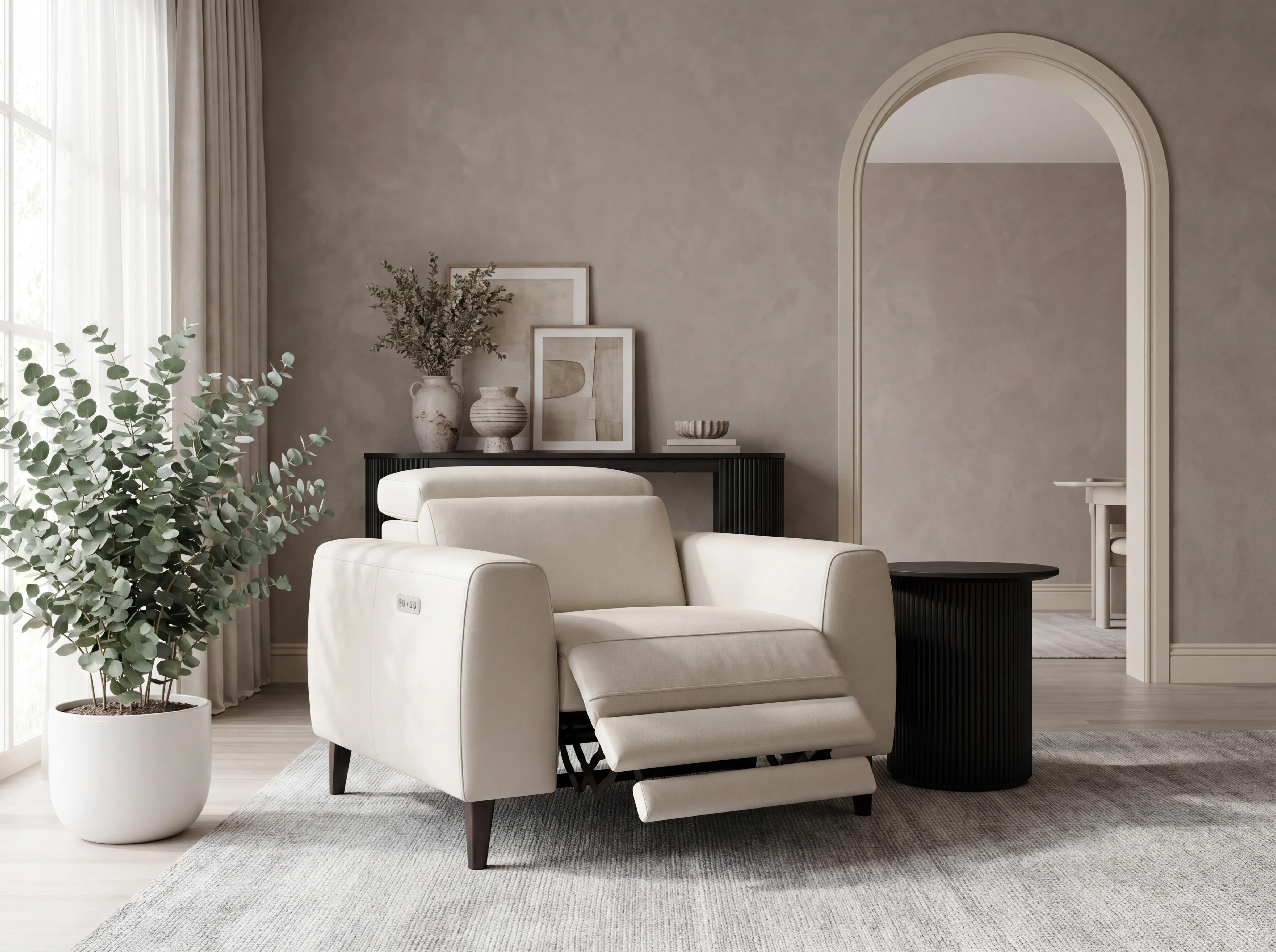 Venue Leather Recliner Lounge – Electric Lounge Sofa Set - Image 3